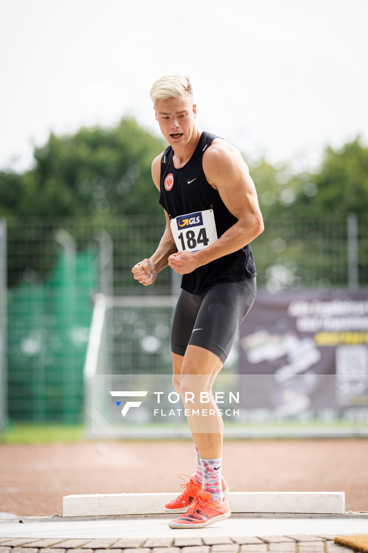 Jannis Wolff (Eintracht Frankfurt e.V.) beim Kugelstossen am 21.08.2021 bei den Deutschen Meisterschaften Mehrkampf im Auestadion in Wesel (Tag 2)