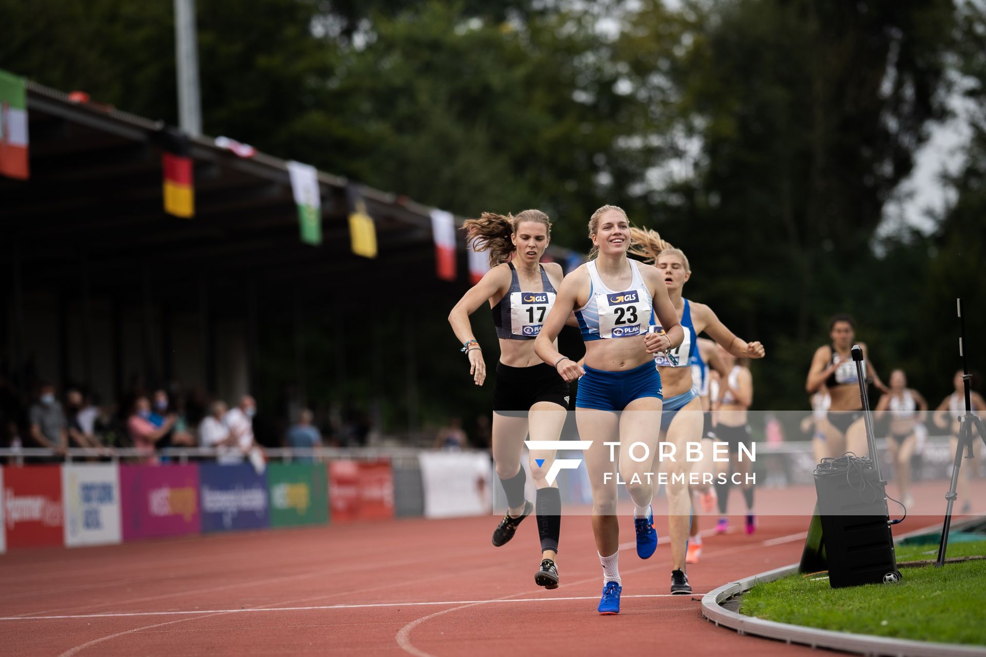 Marie Dehning (LG Celle-Land) gewinnt den Siebenkampf in der U20 am 21.08.2021 bei den Deutschen Meisterschaften Mehrkampf im Auestadion in Wesel (Tag 2)