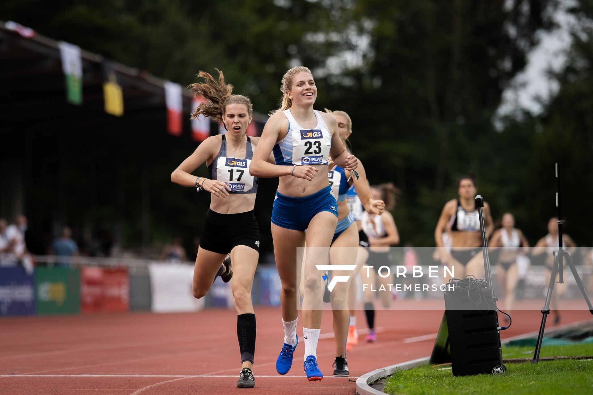 Marie Dehning (LG Celle-Land) gewinnt den Siebenkampf in der U20 am 21.08.2021 bei den Deutschen Meisterschaften Mehrkampf im Auestadion in Wesel (Tag 2)