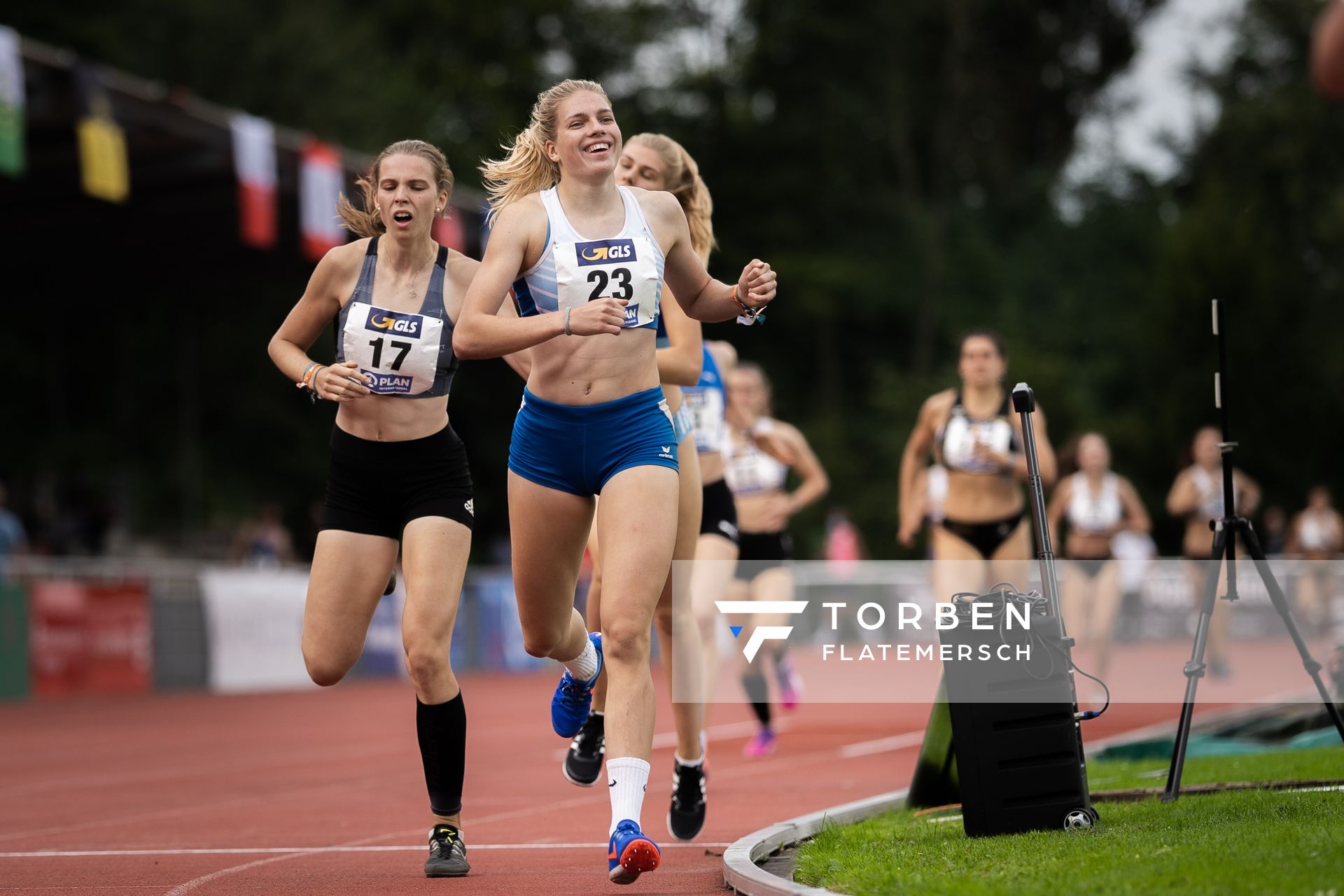 Marie Dehning (LG Celle-Land) gewinnt den Siebenkampf in der U20 am 21.08.2021 bei den Deutschen Meisterschaften Mehrkampf im Auestadion in Wesel (Tag 2)