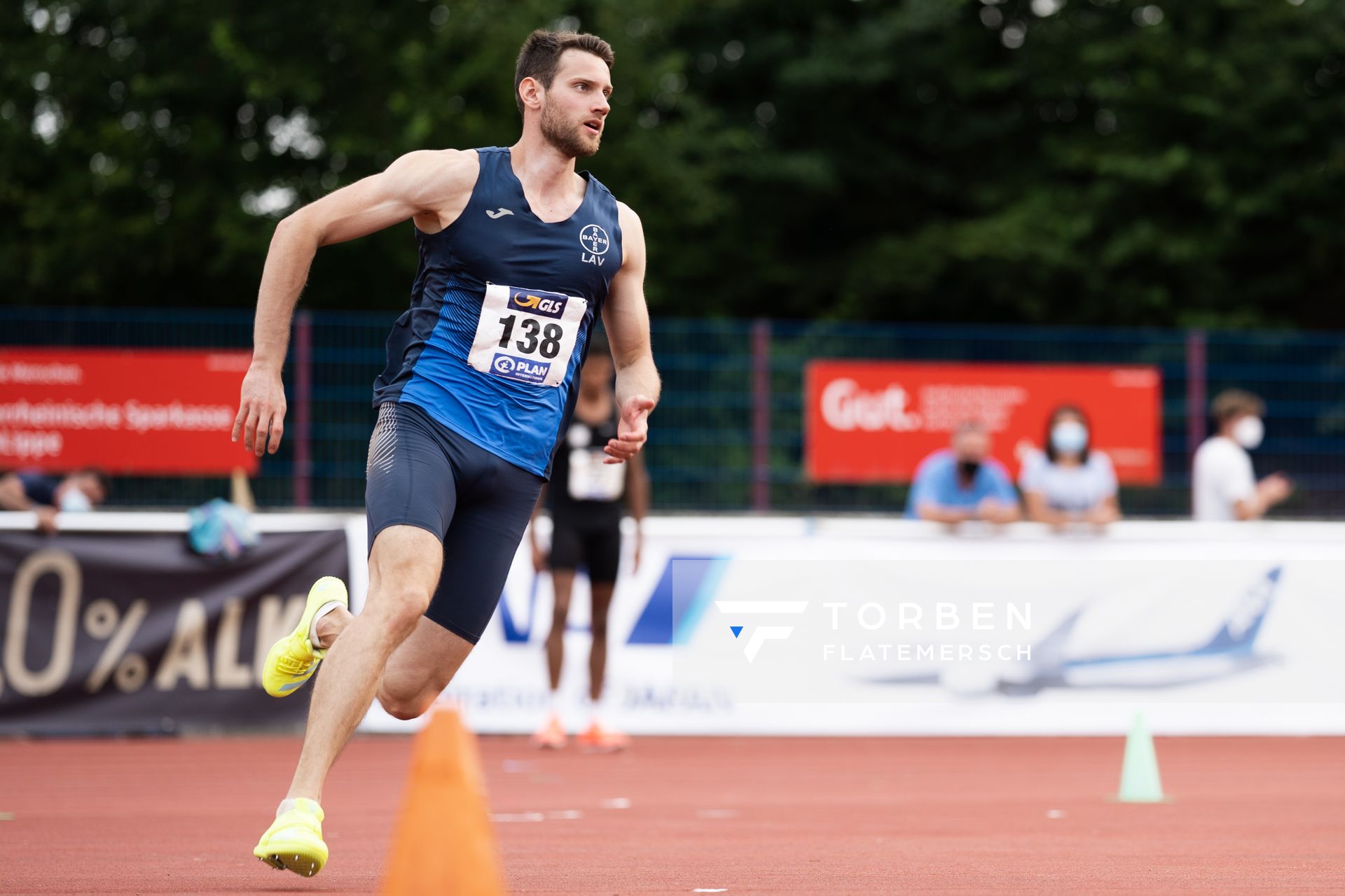 Jan Ruhrmann (LAV Bayer Uerdingen/Dormagen) beim Hochsprung am 21.08.2021 bei den Deutschen Meisterschaften Mehrkampf im Auestadion in Wesel (Tag 2)
