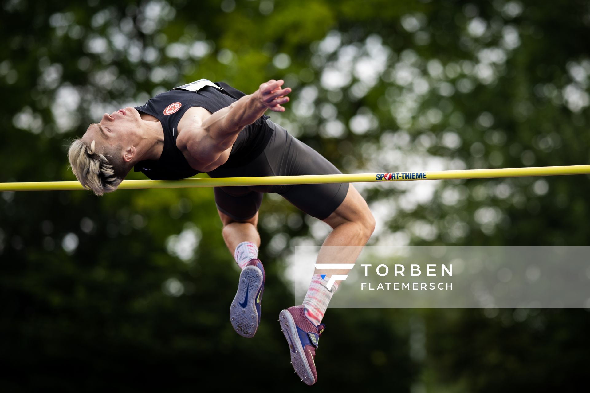 Jannis Wolff (Eintracht Frankfurt e.V.) beim Hochsprung am 21.08.2021 bei den Deutschen Meisterschaften Mehrkampf im Auestadion in Wesel (Tag 2)