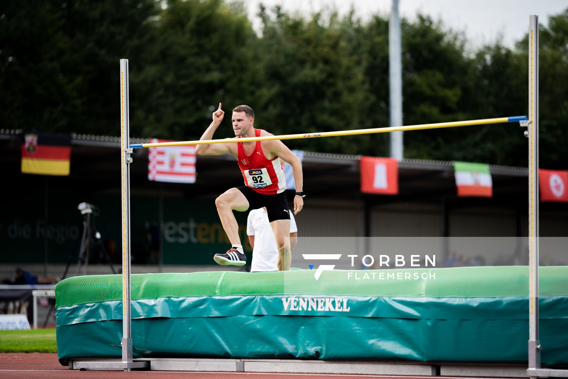 Nils Kruse (LG Region Karlsruhe) am 21.08.2021 bei den Deutschen Meisterschaften Mehrkampf im Auestadion in Wesel (Tag 2)