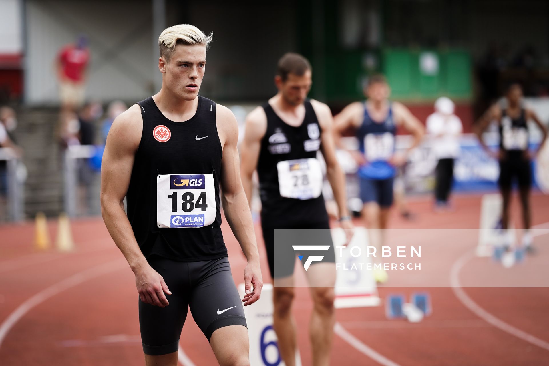 Jannis Wolff (Eintracht Frankfurt e.V.) beim 400m Start am 21.08.2021 bei den Deutschen Meisterschaften Mehrkampf im Auestadion in Wesel (Tag 2)