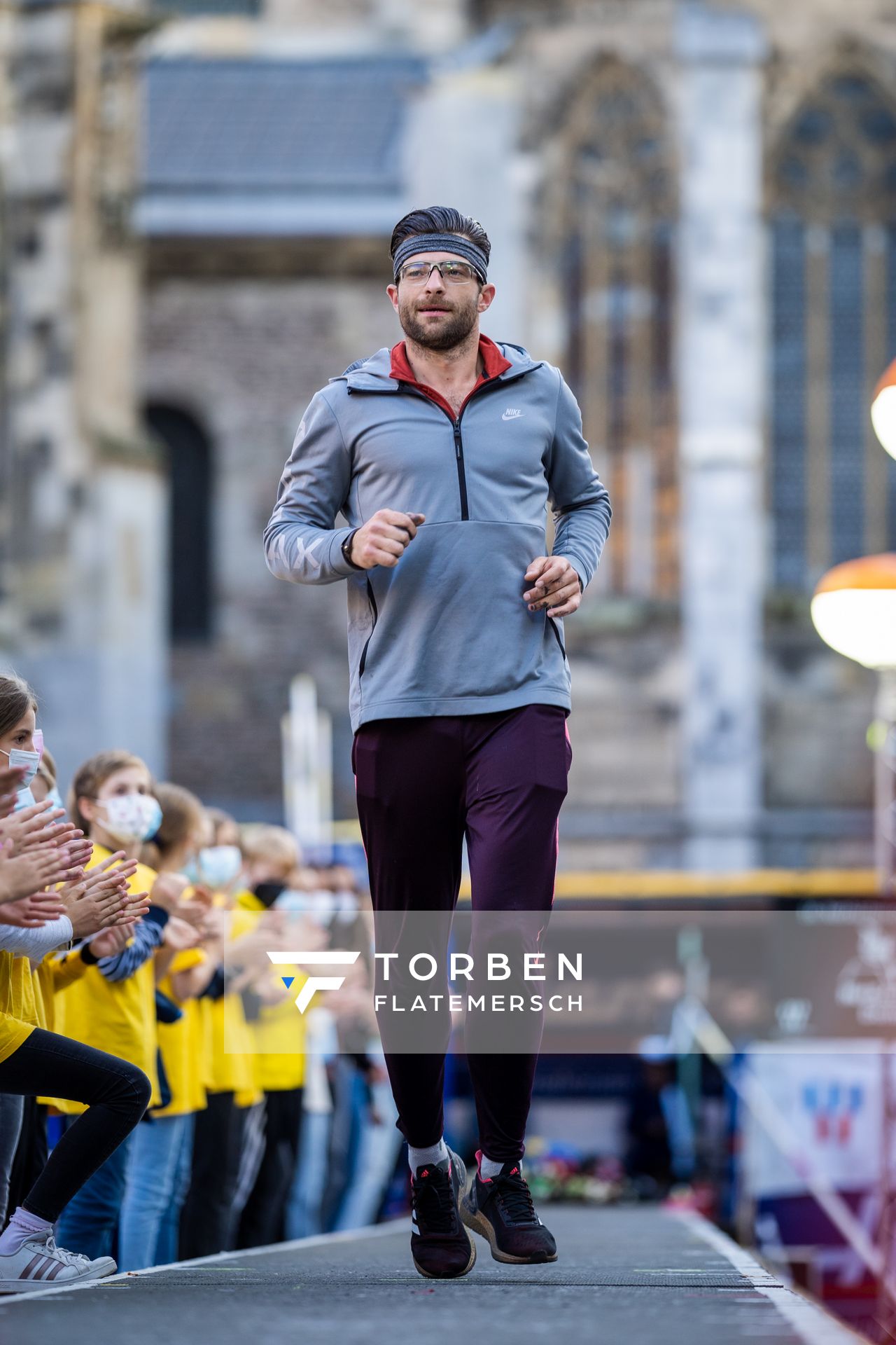 Mareks Arents (LAT) am 22.09.2021 beim NetAachen-Domspringen 2021 auf dem Katschhof in Aachen