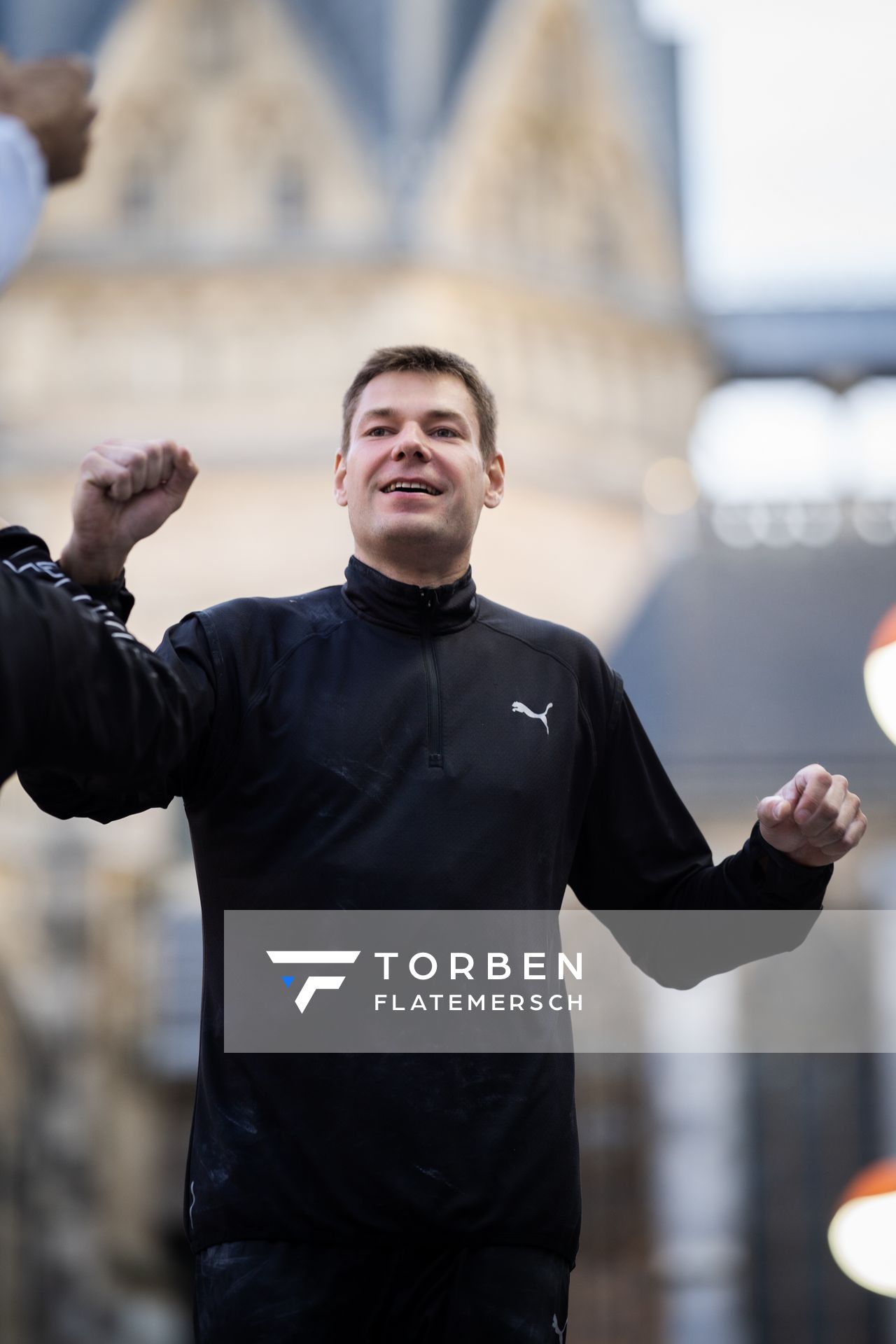 Pawel Wojciechowski (POL) am 22.09.2021 beim NetAachen-Domspringen 2021 auf dem Katschhof in Aachen