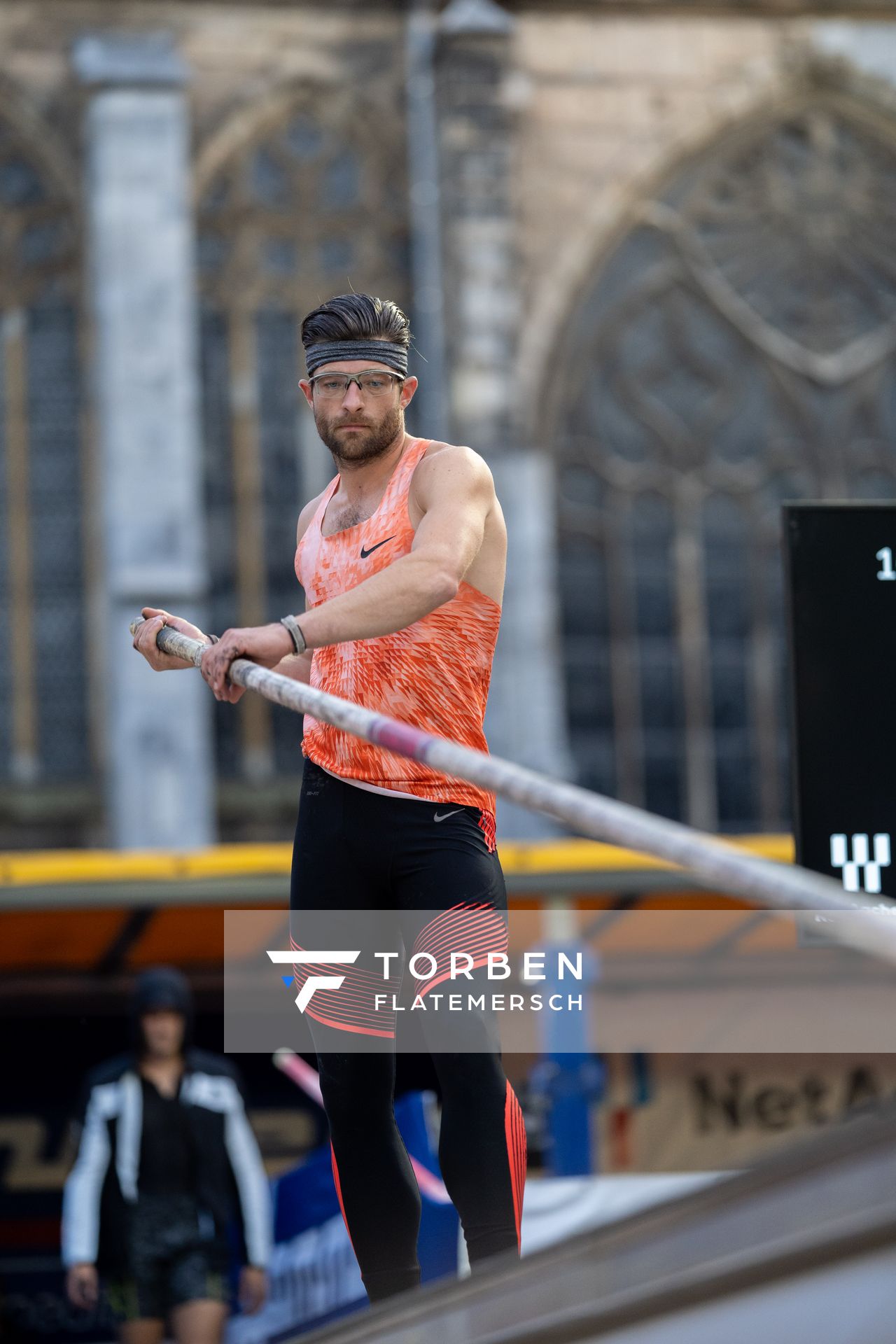 Mareks Arents (LAT) am 22.09.2021 beim NetAachen-Domspringen 2021 auf dem Katschhof in Aachen