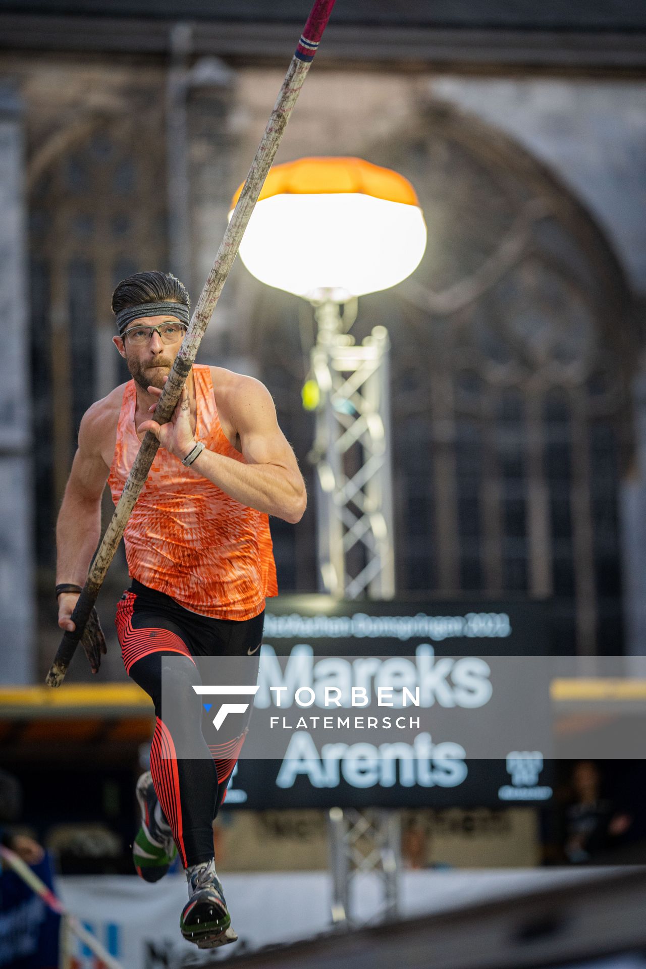 Mareks Arents (LAT) am 22.09.2021 beim NetAachen-Domspringen 2021 auf dem Katschhof in Aachen