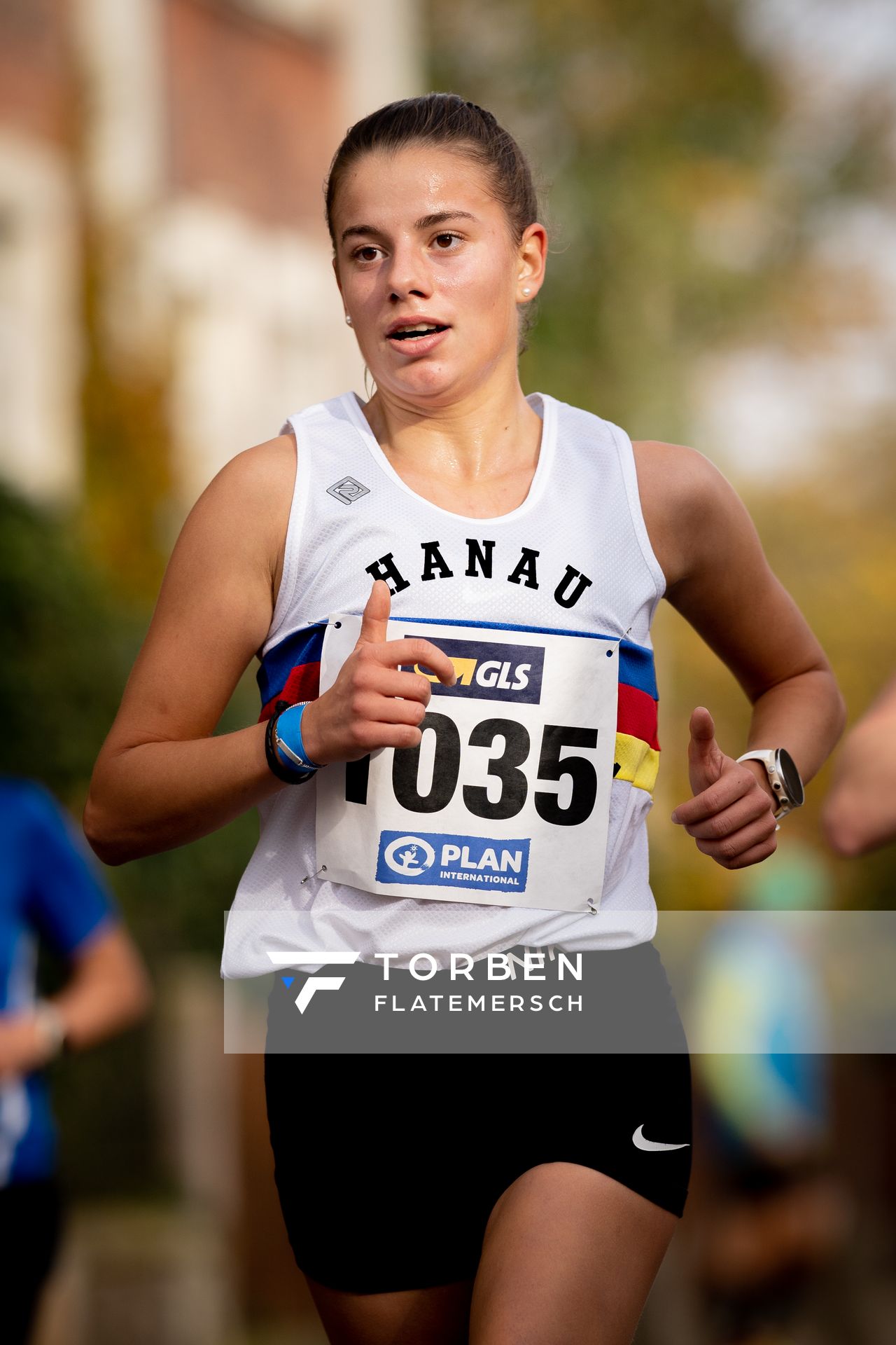 Lea Blandamura (SSC Hanau-Rodenbach) am 31.10.2021 waehrend der DM 10km Strasse in Uelzen