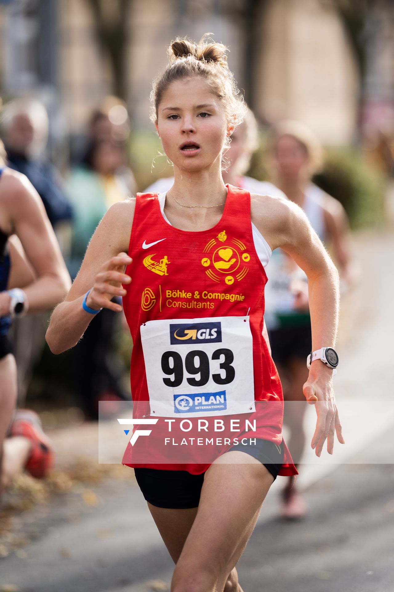 Karianne Noelken (Braunschweiger Laufclub) am 31.10.2021 waehrend der DM 10km Strasse in Uelzen