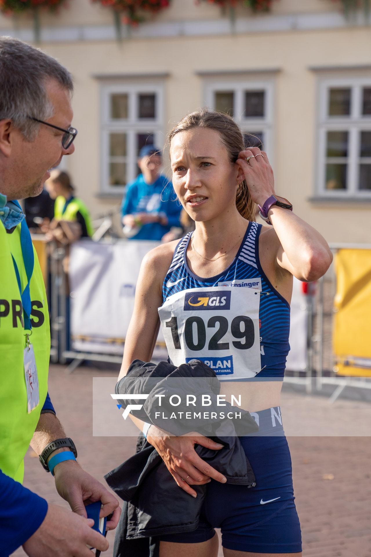 Hanna Klein (LAV Stadtwerke Tuebingen) am 31.10.2021 waehrend der DM 10km Strasse in Uelzen