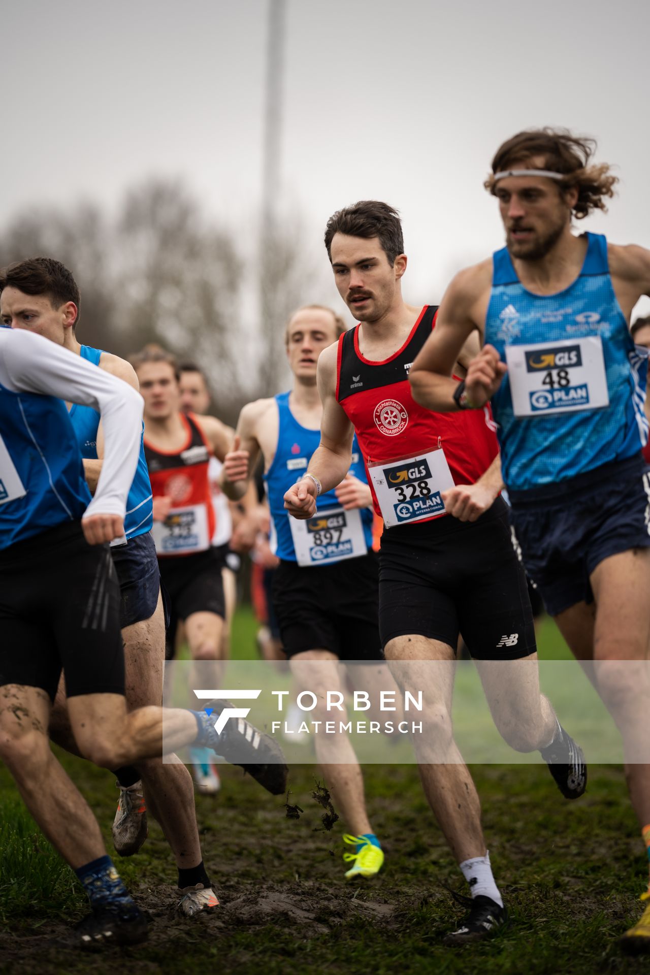 Marvin Dierker (LG Osnabrueck) am 18.12.2021 waehrend der deutschen Cross Meisterschaft 2021 in Sonsbeck