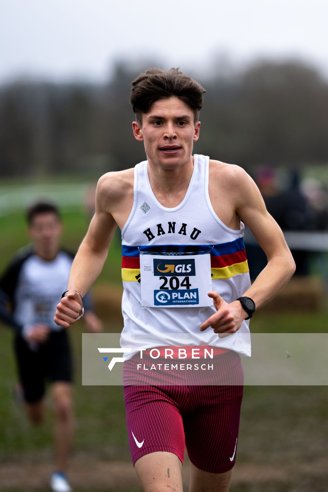 Marius Abele (SSC Hanau-Rodenbach) am 18.12.2021 waehrend der deutschen Cross Meisterschaft 2021 in Sonsbeck