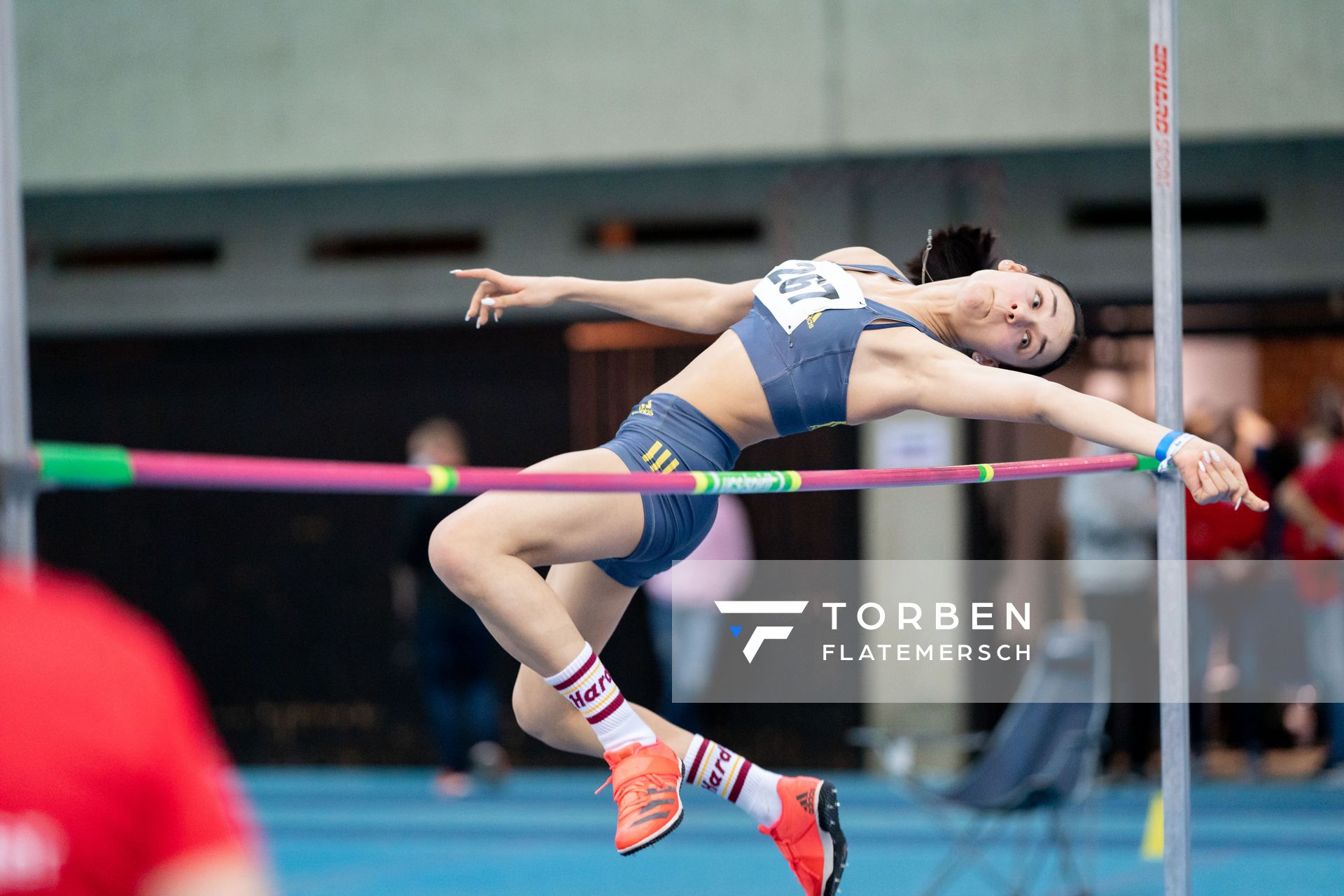 Sophie Scheidt (VfL Loeningen); Niedersaechsische Hallenmeisterschaften am 22.01.2022 in der Leichtathletikhalle im Sportleistungszentrum Hannover