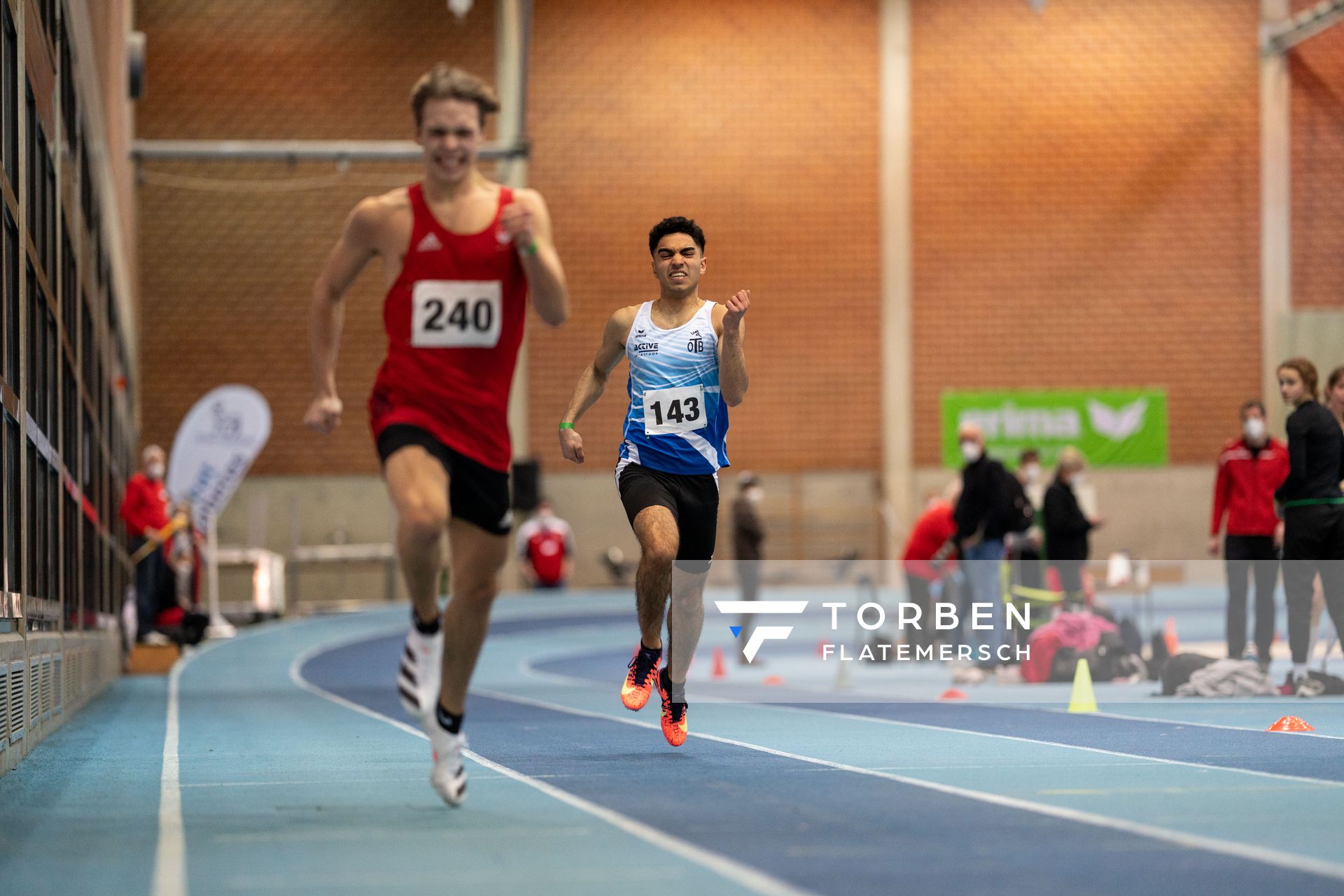 Ismael Topalca (OTB Osnabrueck); Niedersaechsische Hallenmeisterschaften am 23.01.2022 in der Leichtathletikhalle im Sportleistungszentrum Hannover