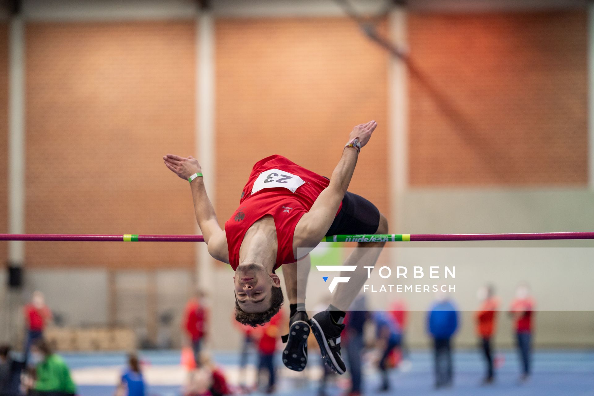 Jonas Buchberger (DSC Oldenburg); Niedersaechsische Hallenmeisterschaften am 23.01.2022 in der Leichtathletikhalle im Sportleistungszentrum Hannover