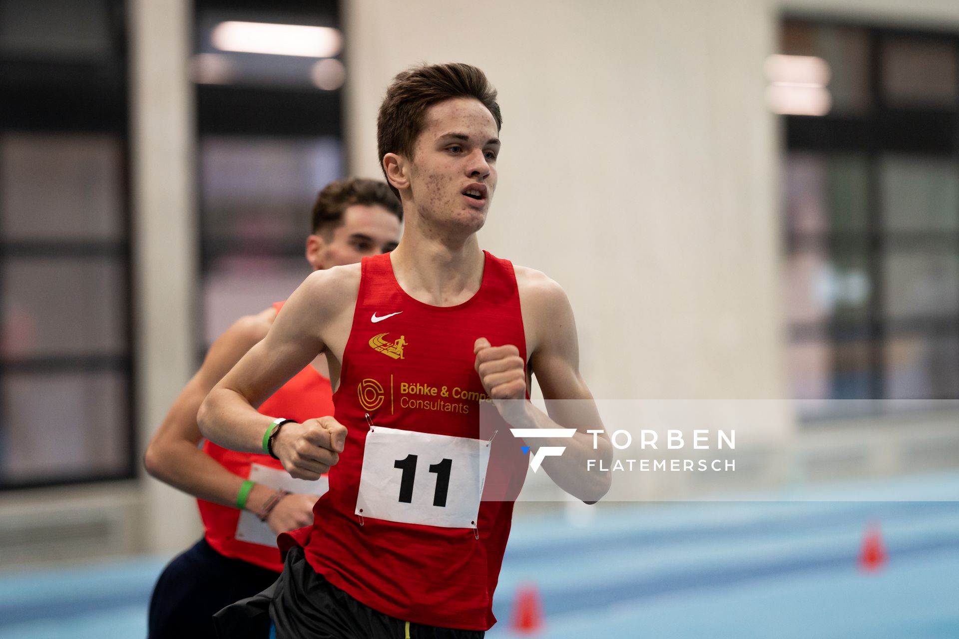 Tim Kalies (Braunschweiger Laufclub); Niedersaechsische Hallenmeisterschaften am 23.01.2022 in der Leichtathletikhalle im Sportleistungszentrum Hannover