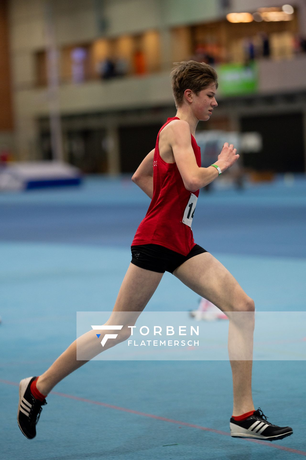 Michel Heinrich (SC Melle 03); Niedersaechsische Hallenmeisterschaften am 23.01.2022 in der Leichtathletikhalle im Sportleistungszentrum Hannover