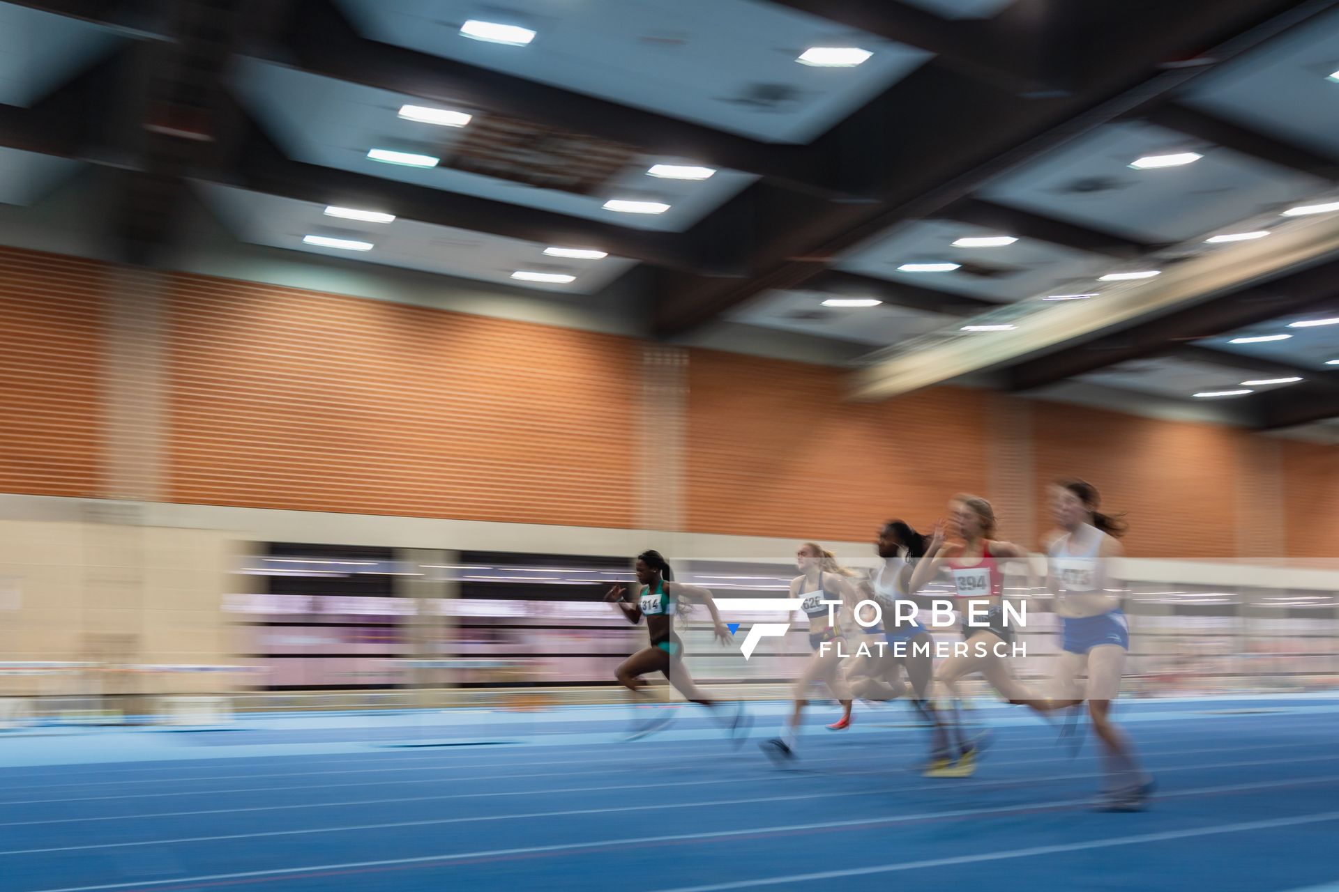 60m Impressionen bei den niedersaechsischen Hallenmeisterschaften am 05.02.2022 in der Leichtathletikhalle im Sportleistungszentrum Hannover