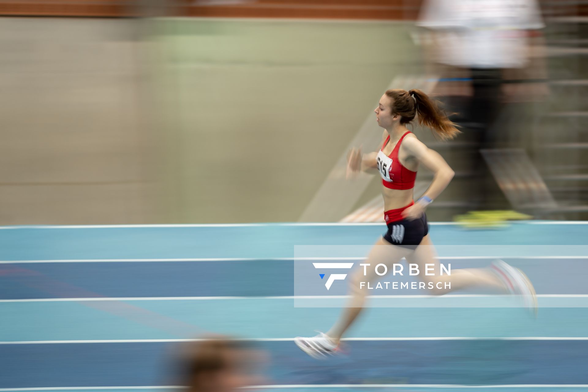 Jana Schluesche (VfL Eintracht Hannover) bei den niedersaechsischen Hallenmeisterschaften am 06.02.2022 in der Leichtathletikhalle im Sportleistungszentrum Hannover