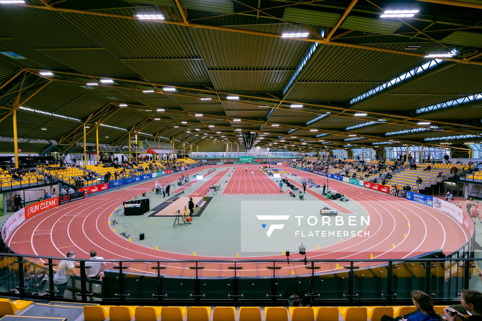 Die Helmut-Körnig-Halle am 12.02.2022 beim PSD Bank Indoor Meeting in Dortmund