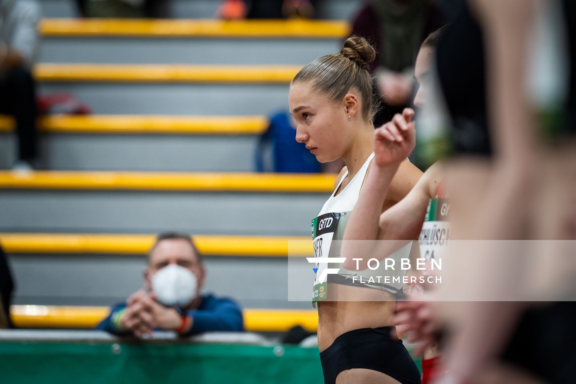 Fabiane Meyer (TV Westfalia Epe) am 12.02.2022 beim PSD Bank Indoor Meeting in der Helmut-Körnig-Halle in Dortmund