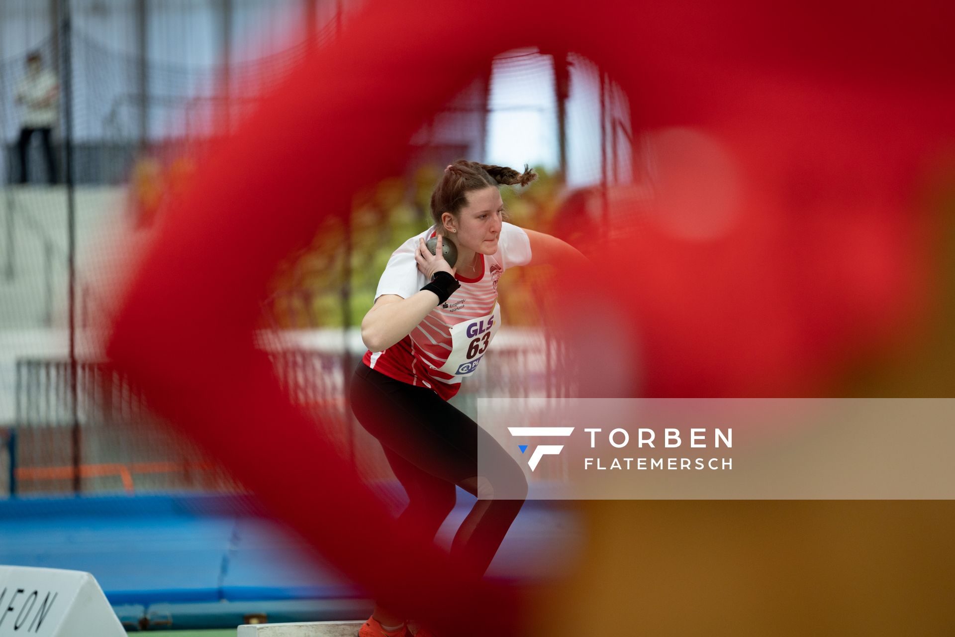 Lea Bork (LV 90 Erzgebirge) am 19.02.2022 waehrend der Deutsche Jugend-Hallenmeisterschaften U20 im Glaspalast in Sindelfingen