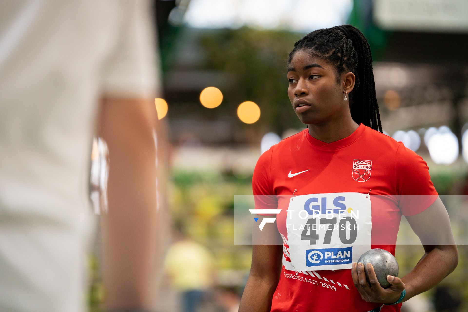 Nina Ndubuisi (SG Schorndorf 1846) am 19.02.2022 waehrend der Deutsche Jugend-Hallenmeisterschaften U20 im Glaspalast in Sindelfingen