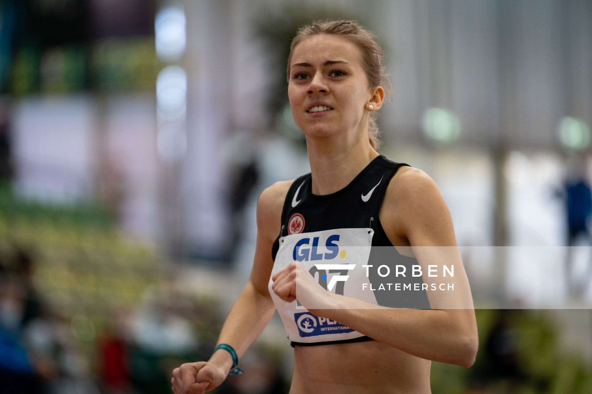 Anna-Lena Peine (Eintracht Frankfurt e.V.) am 19.02.2022 waehrend der Deutsche Jugend-Hallenmeisterschaften U20 im Glaspalast in Sindelfingen