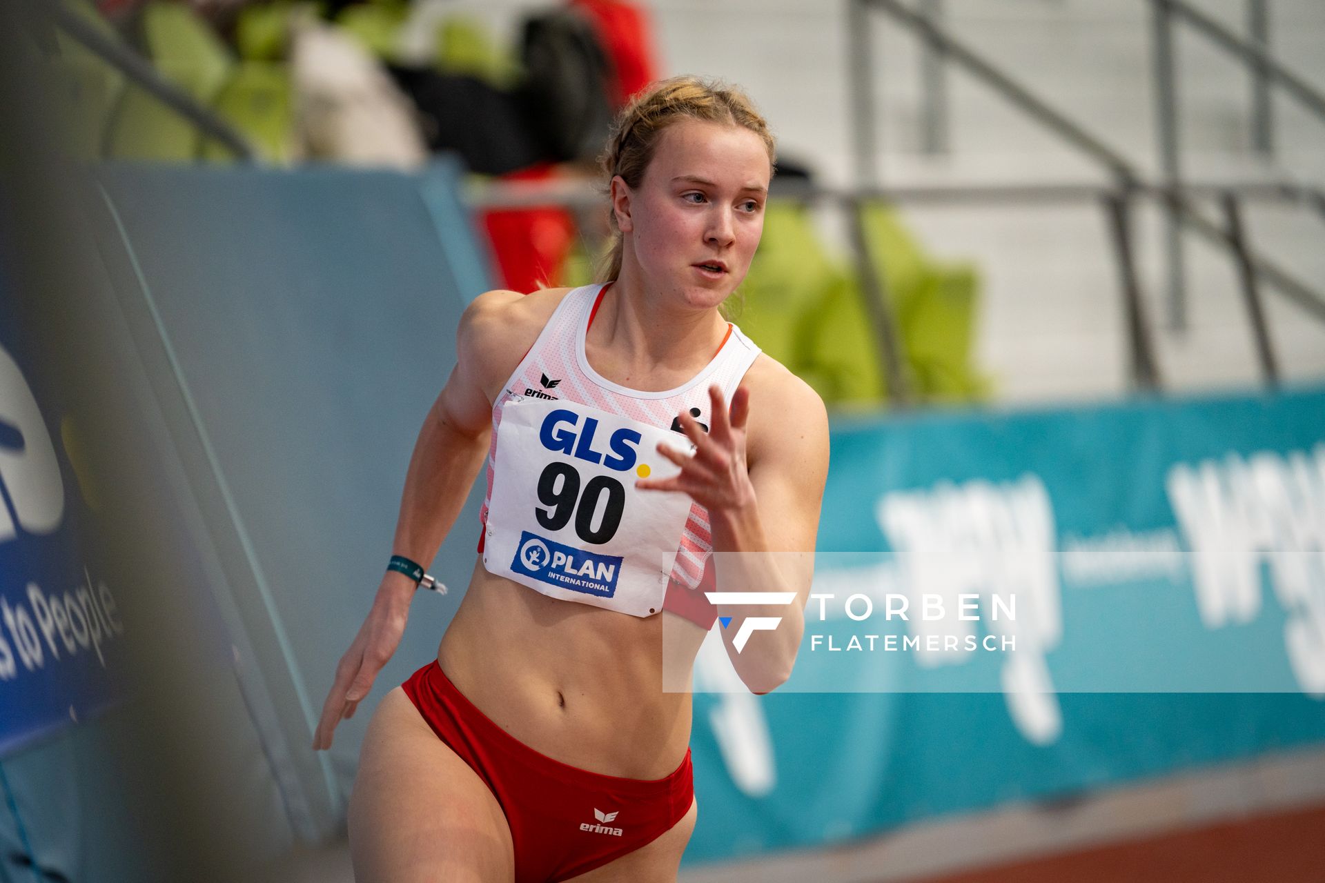 Lotte Margarethe Claus (Sportclub Magdeburg) am 19.02.2022 waehrend der Deutsche Jugend-Hallenmeisterschaften U20 im Glaspalast in Sindelfingen