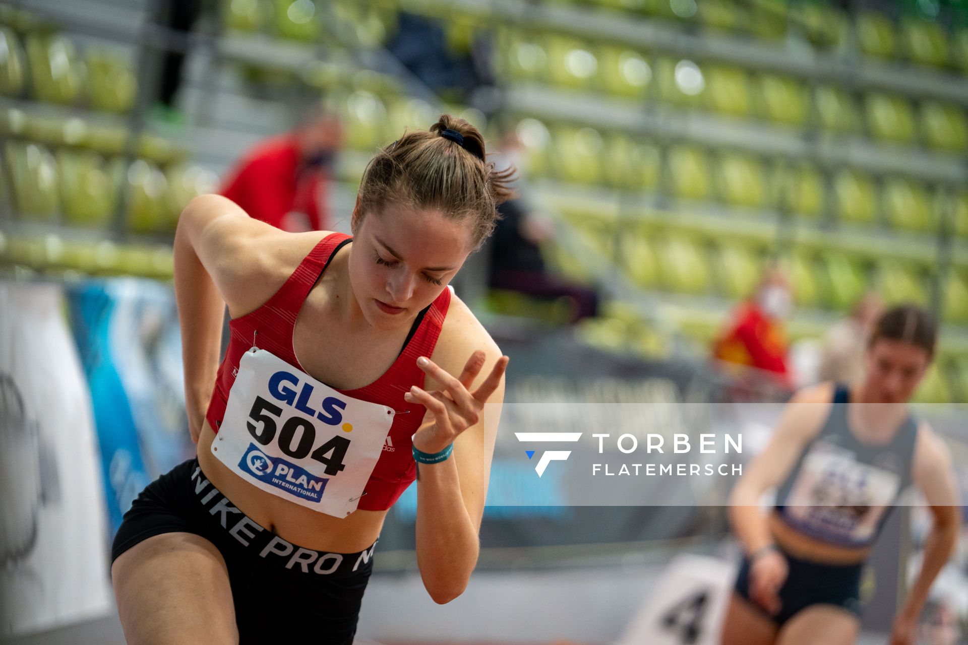 Natalie Pisoke (LG Braunschweig) am 19.02.2022 waehrend der Deutsche Jugend-Hallenmeisterschaften U20 im Glaspalast in Sindelfingen