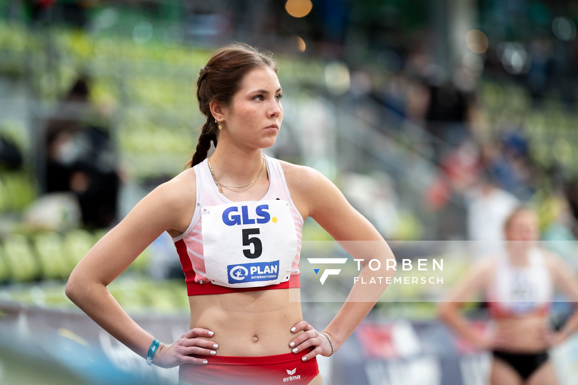 Sophie Albrecht (Sportclub Magdeburg) am 19.02.2022 waehrend der Deutsche Jugend-Hallenmeisterschaften U20 im Glaspalast in Sindelfingen