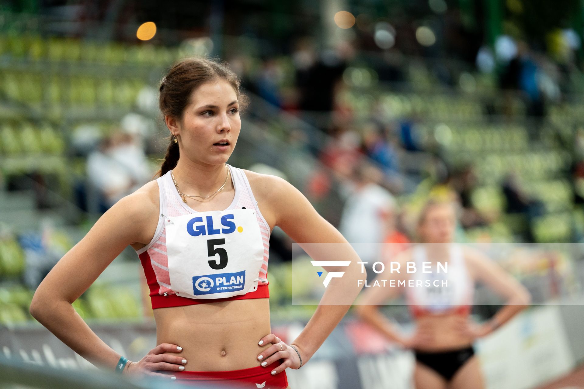 Sophie Albrecht (Sportclub Magdeburg) am 19.02.2022 waehrend der Deutsche Jugend-Hallenmeisterschaften U20 im Glaspalast in Sindelfingen