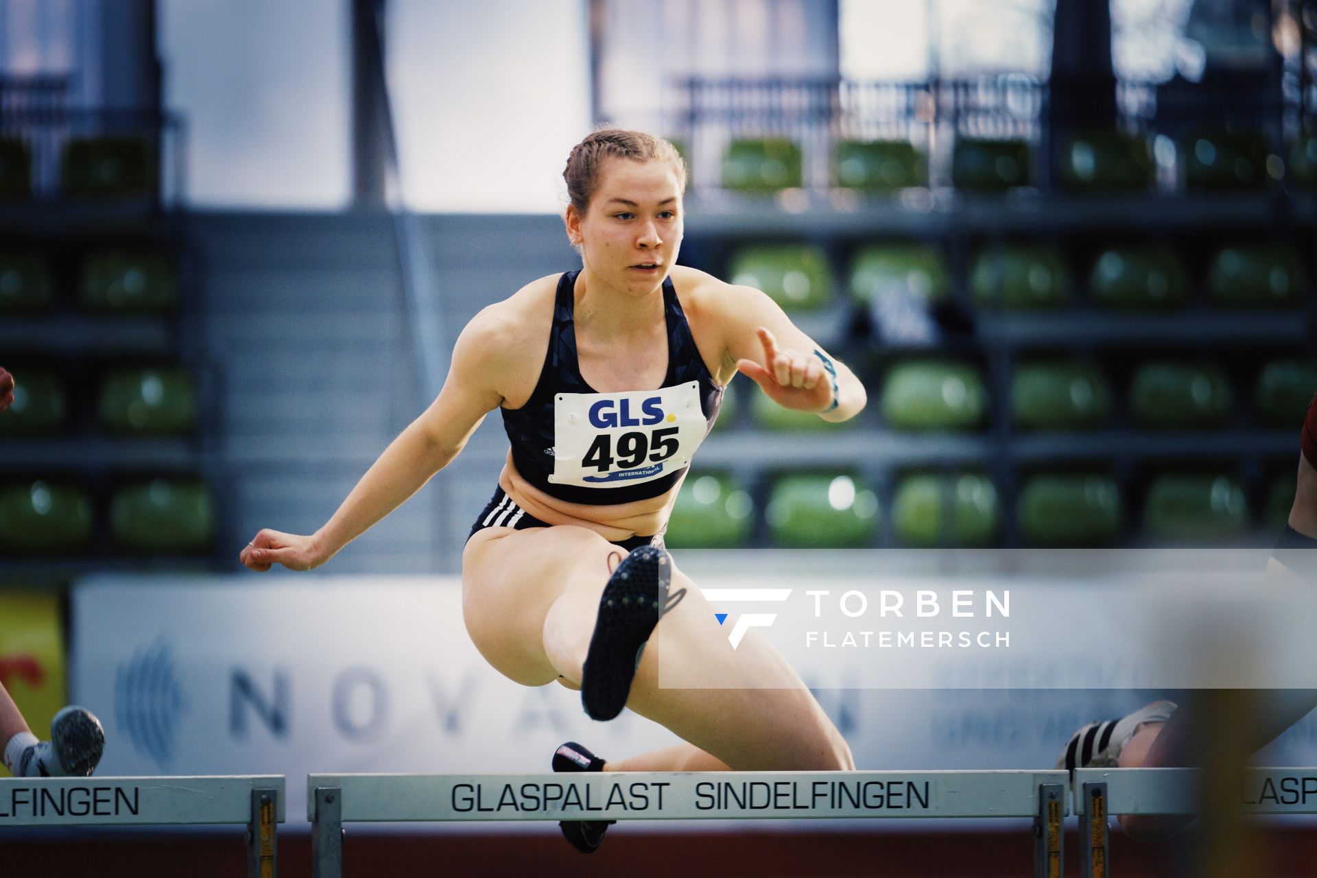 Johanna Paul (Hannover 96) am 19.02.2022 waehrend der Deutsche Jugend-Hallenmeisterschaften U20 im Glaspalast in Sindelfingen