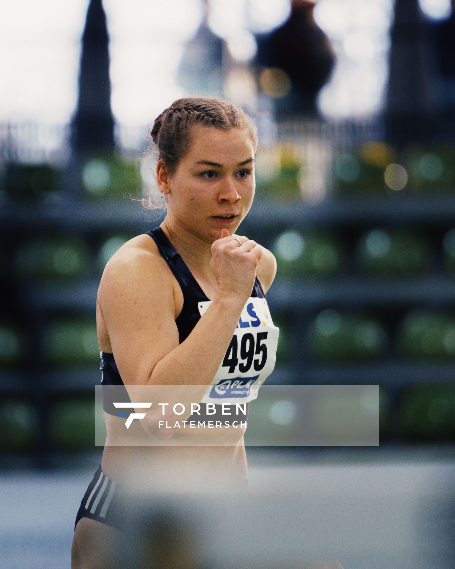 Johanna Paul (Hannover 96) am 19.02.2022 waehrend der Deutsche Jugend-Hallenmeisterschaften U20 im Glaspalast in Sindelfingen