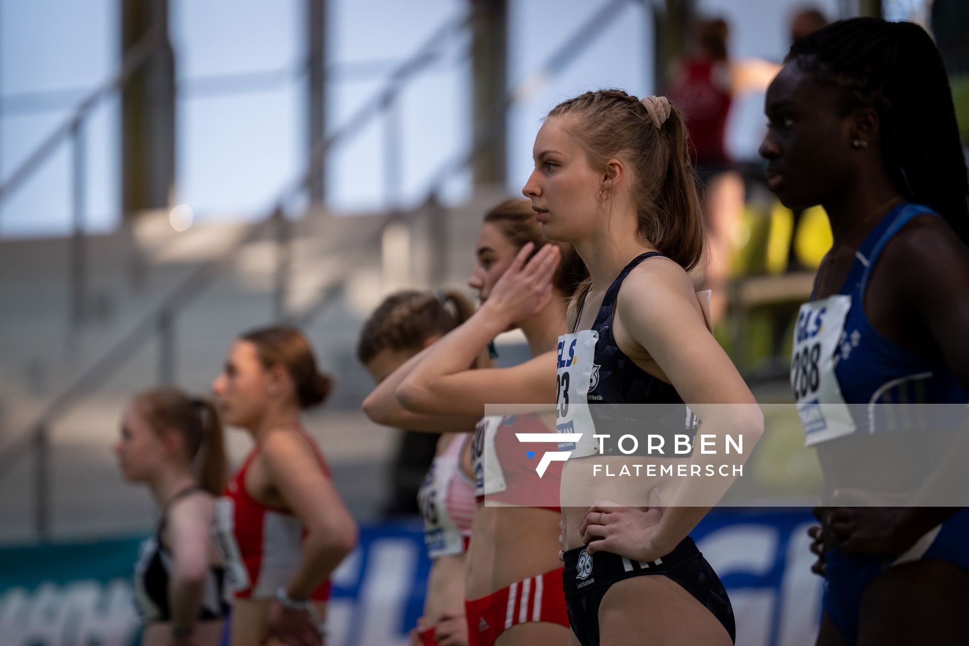 Michelle Aulbert (Hannover 96) am 19.02.2022 waehrend der Deutsche Jugend-Hallenmeisterschaften U20 im Glaspalast in Sindelfingen