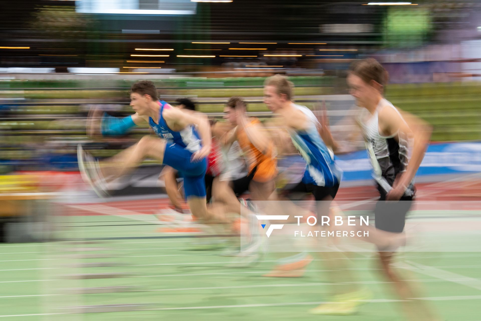 60m Huerden am 19.02.2022 waehrend der Deutsche Jugend-Hallenmeisterschaften U20 im Glaspalast in Sindelfingen