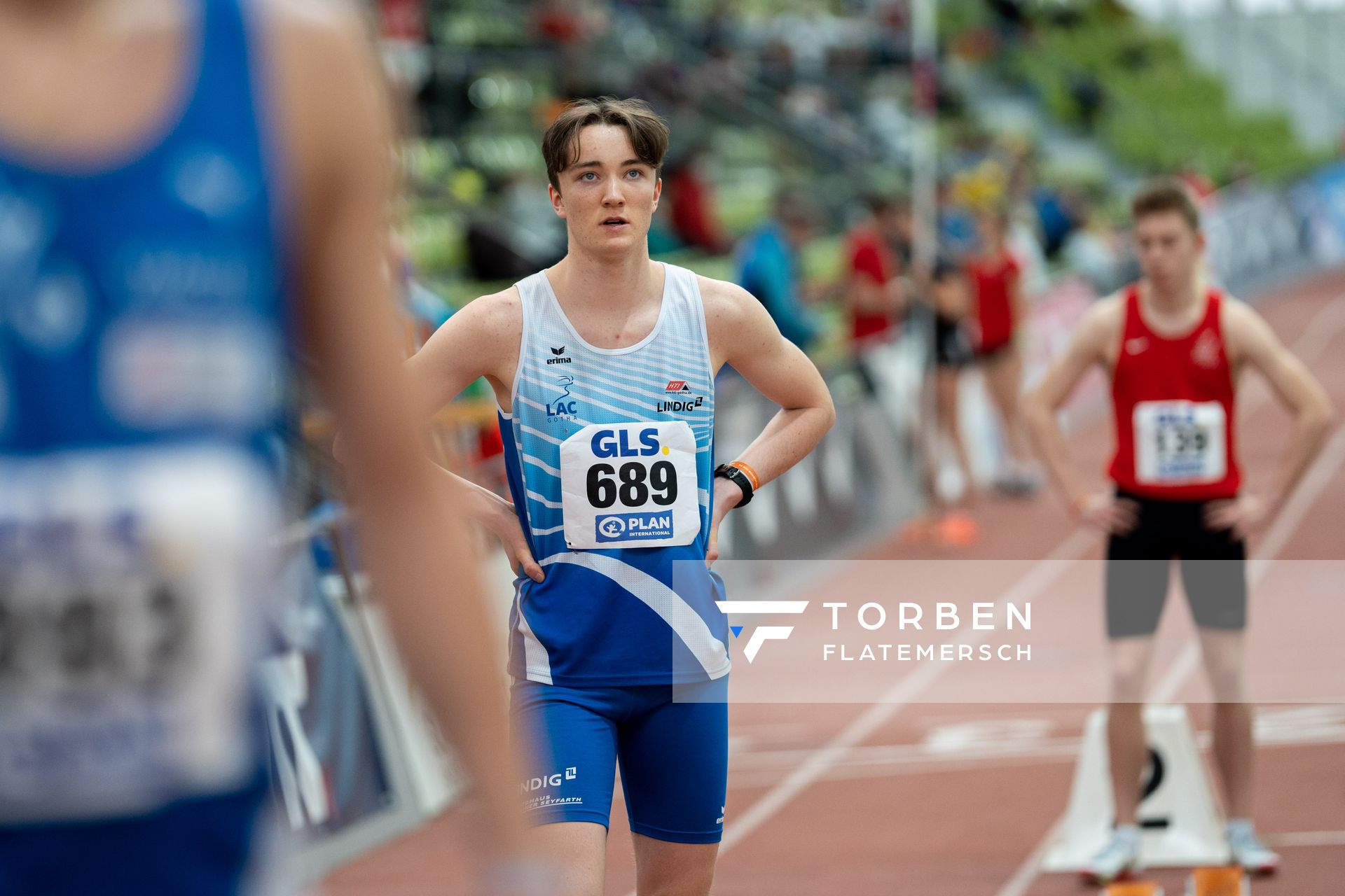 Benedikt Thomas Wallstein (Gothaer Leichtathletik Centrum) am 20.02.2022 waehrend der Deutschen Jugend-Hallenmeisterschaften U20 im Glaspalast in Sindelfingen