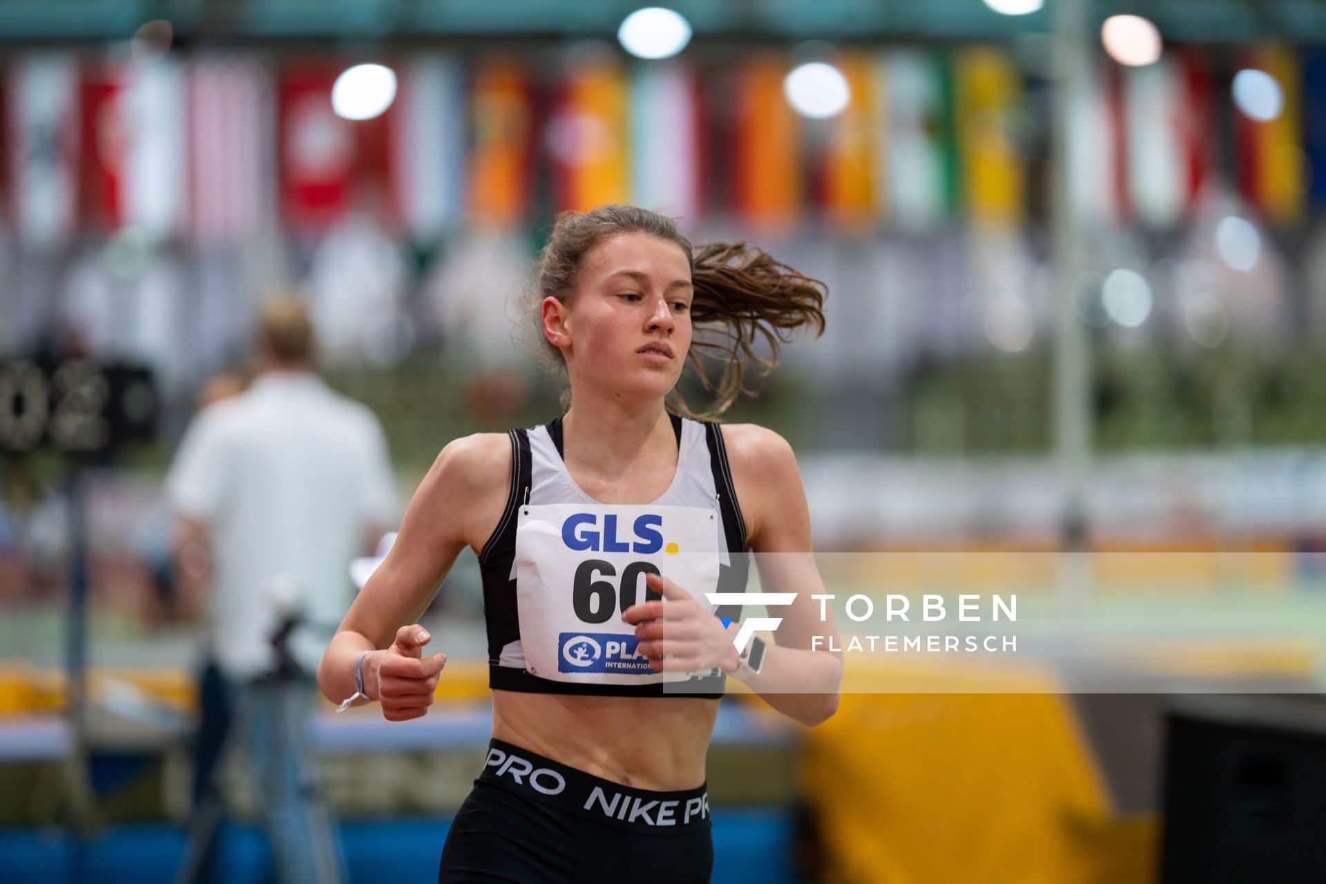 Bianca Boehnke (VfL Waiblingen) am 20.02.2022 waehrend der Deutschen Jugend-Hallenmeisterschaften U20 im Glaspalast in Sindelfingen