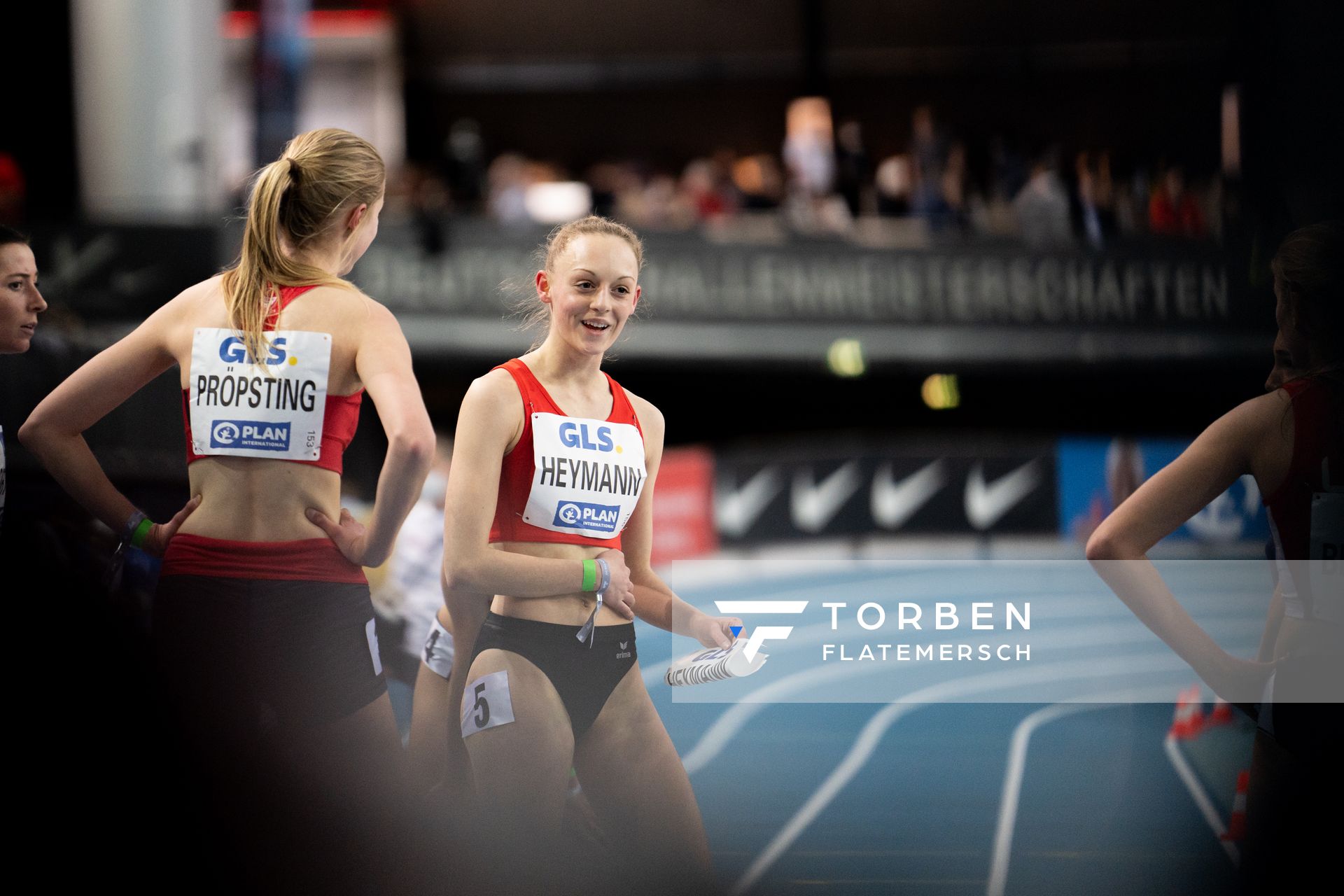 Nele Heymann (TuS Haren) am 26.02.2022 waehrend der Deutschen Leichtathletik-Hallenmeisterschaften (Tag 1) in der Quarterback Immobilien Arena in Leipzig