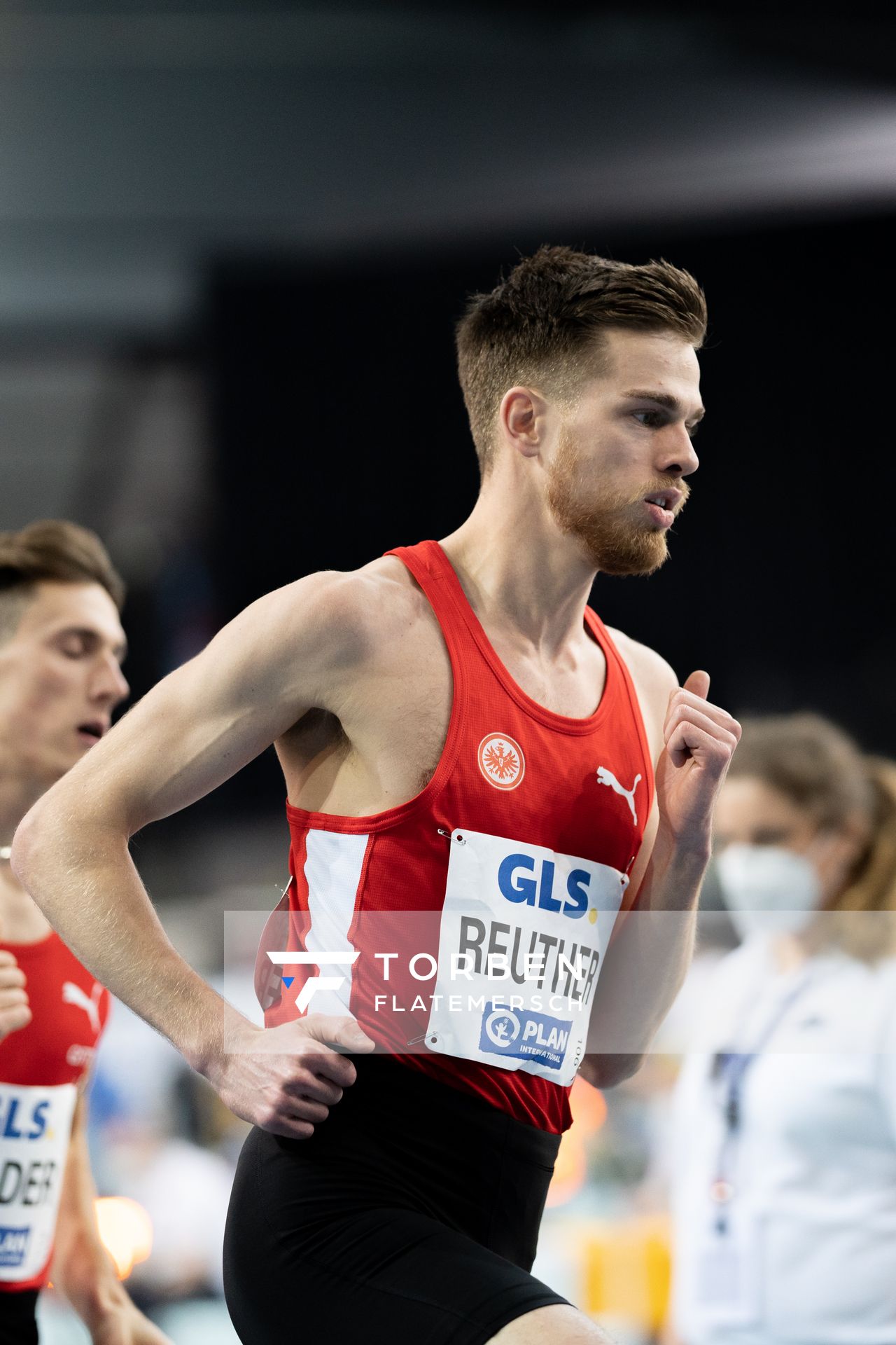 Marc Reuther (Eintracht Frankfurt e.V.) am 26.02.2022 waehrend der Deutschen Leichtathletik-Hallenmeisterschaften (Tag 1) in der Quarterback Immobilien Arena in Leipzig