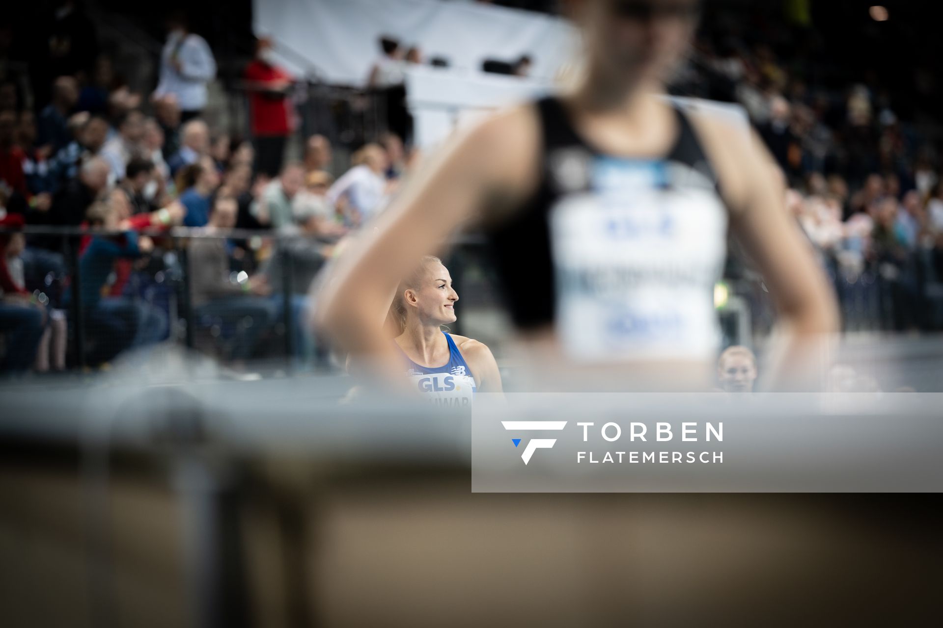 Corinna Schwab (LAC Erdgas Chemnitz) am 26.02.2022 waehrend der Deutschen Leichtathletik-Hallenmeisterschaften (Tag 1) in der Quarterback Immobilien Arena in Leipzig