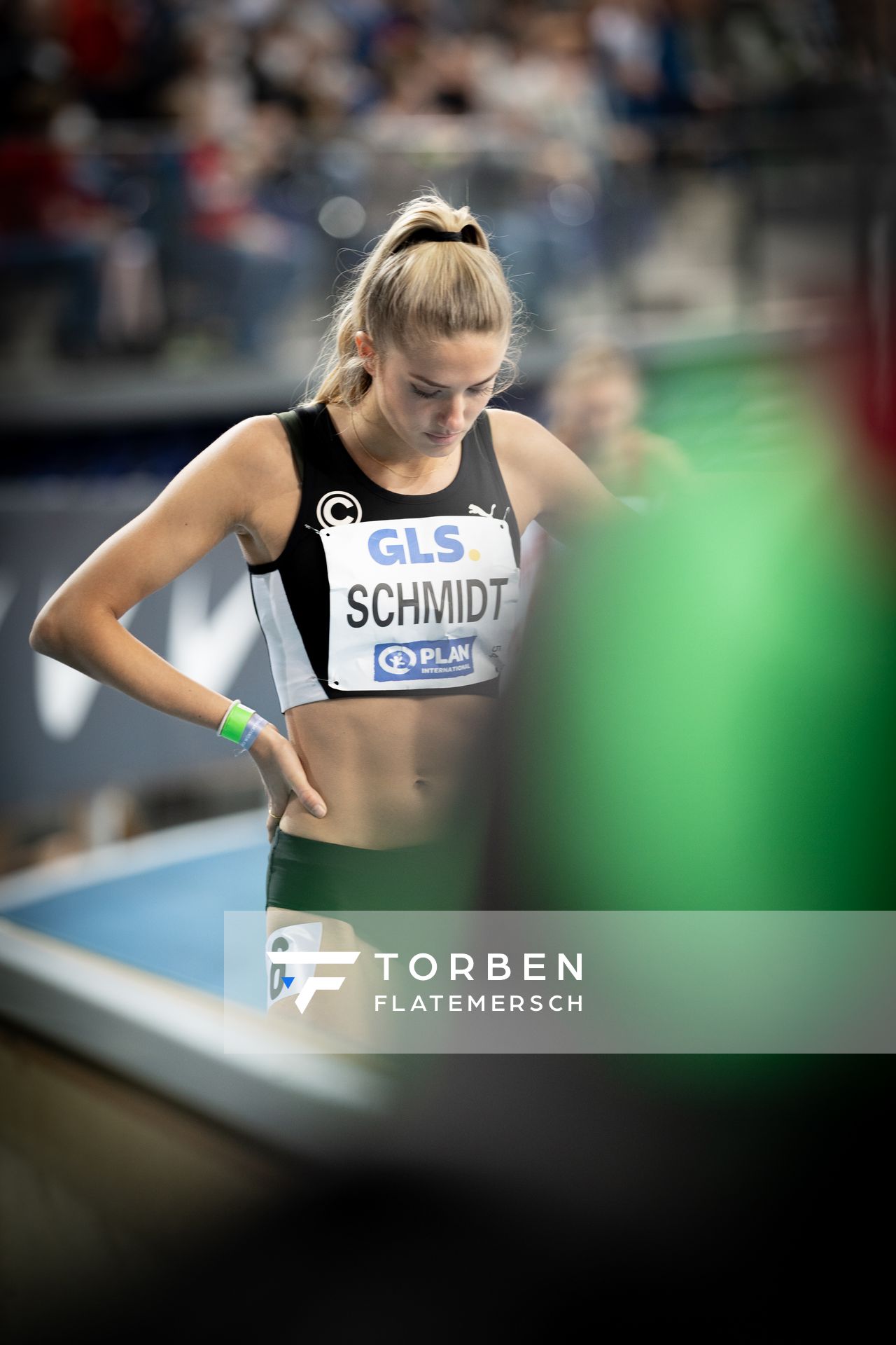 Alica Schmidt (SCC Berlin) am 26.02.2022 waehrend der Deutschen Leichtathletik-Hallenmeisterschaften (Tag 1) in der Quarterback Immobilien Arena in Leipzig