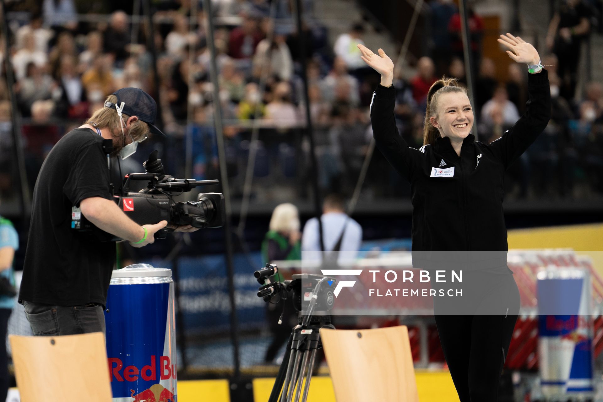 Kira Wittmann (LG Goettingen) am 26.02.2022 waehrend der Deutschen Leichtathletik-Hallenmeisterschaften (Tag 1) in der Quarterback Immobilien Arena in Leipzig