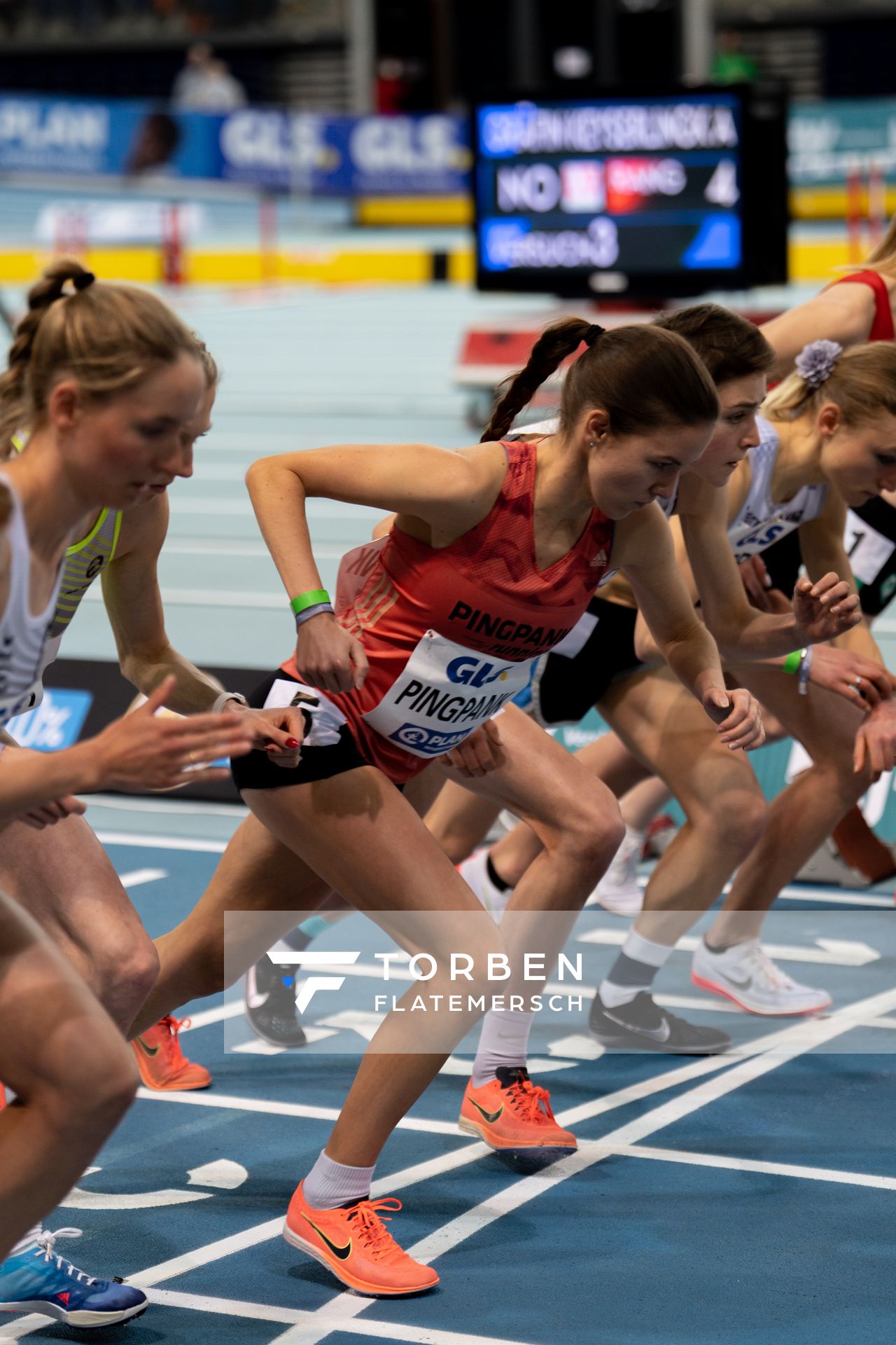 Svenja Pingpank (Hannover Athletics) am 26.02.2022 waehrend der Deutschen Leichtathletik-Hallenmeisterschaften (Tag 1) in der Quarterback Immobilien Arena in Leipzig