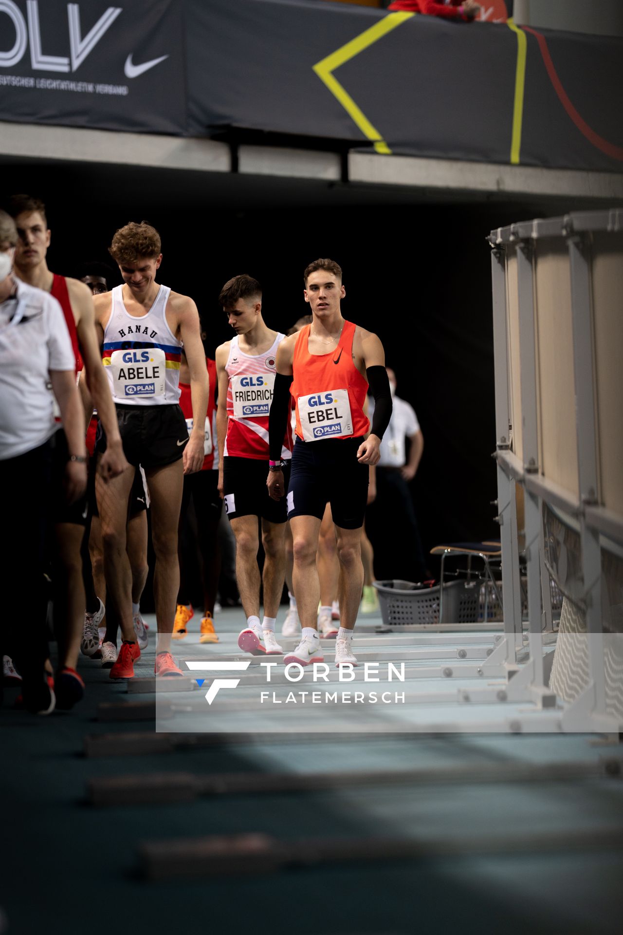 Felix Ebel (Emder Laufgemeinschaft) am 27.02.2022 waehrend der Deutschen Leichtathletik-Hallenmeisterschaften (Tag 2) in der Quarterback Immobilien Arena in Leipzig