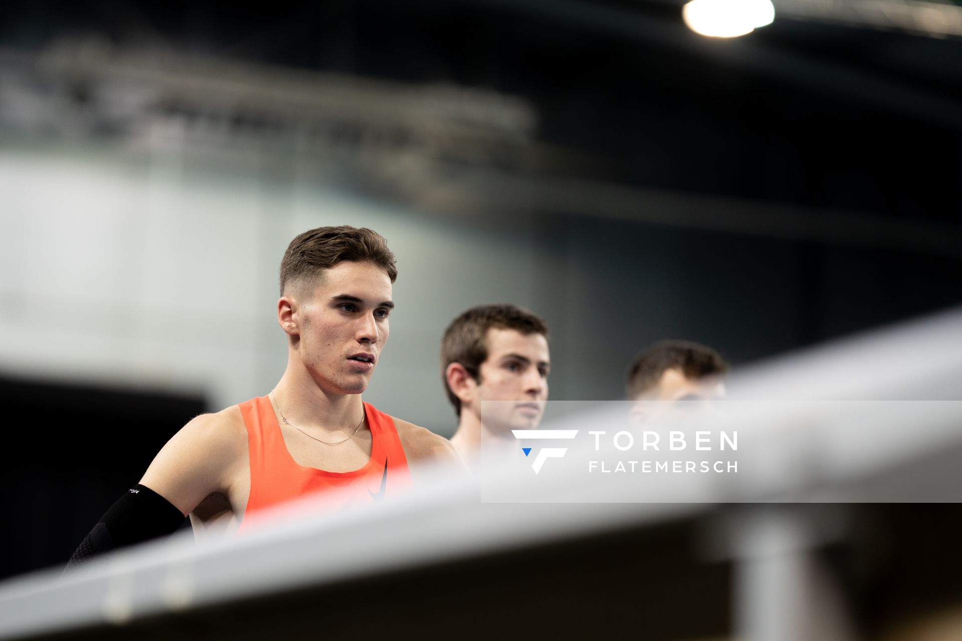 Felix Ebel (Emder Laufgemeinschaft) am 27.02.2022 waehrend der Deutschen Leichtathletik-Hallenmeisterschaften (Tag 2) in der Quarterback Immobilien Arena in Leipzig