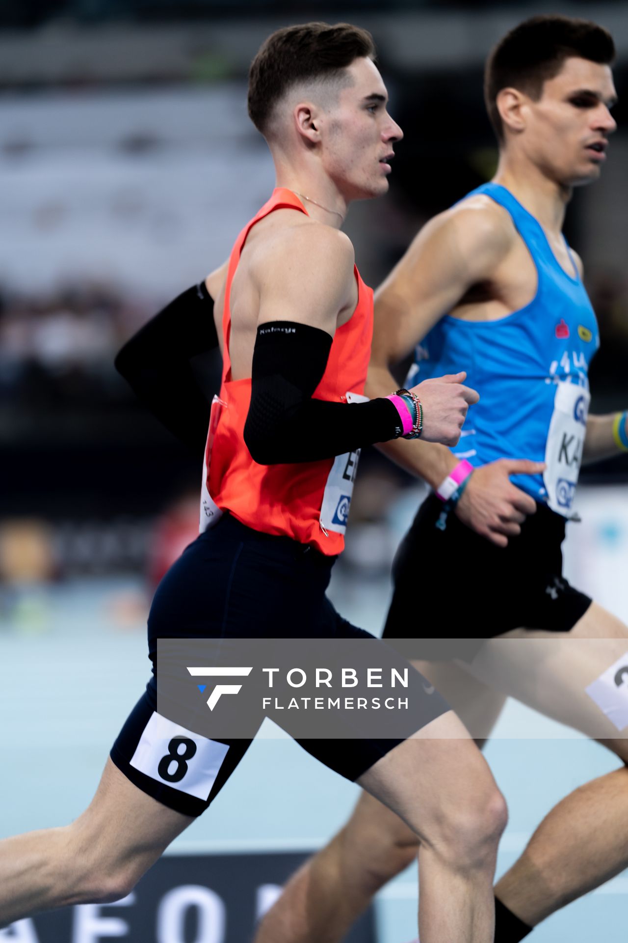 Felix Ebel (Emder Laufgemeinschaft) am 27.02.2022 waehrend der Deutschen Leichtathletik-Hallenmeisterschaften (Tag 2) in der Quarterback Immobilien Arena in Leipzig
