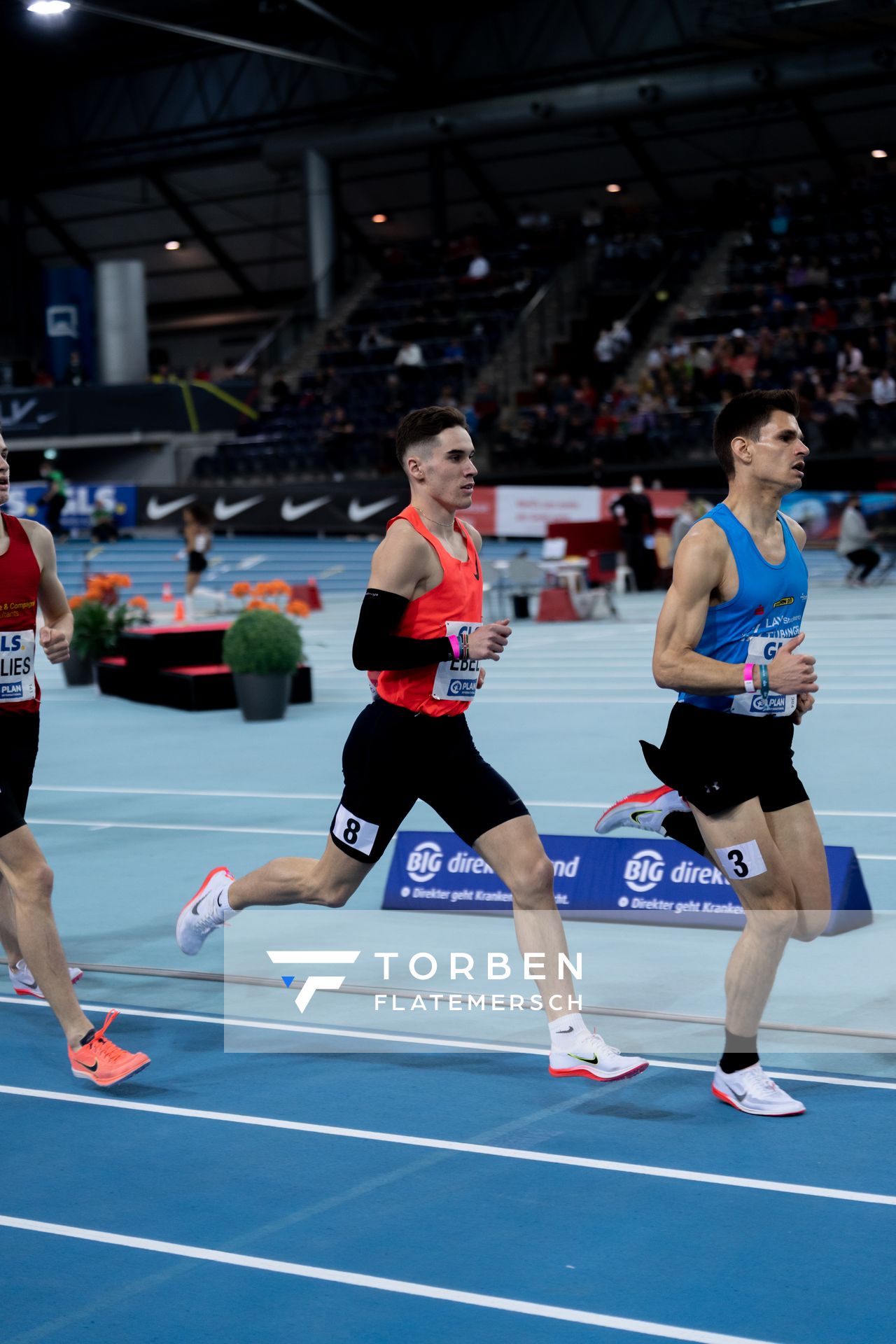 Felix Ebel (Emder Laufgemeinschaft) am 27.02.2022 waehrend der Deutschen Leichtathletik-Hallenmeisterschaften (Tag 2) in der Quarterback Immobilien Arena in Leipzig