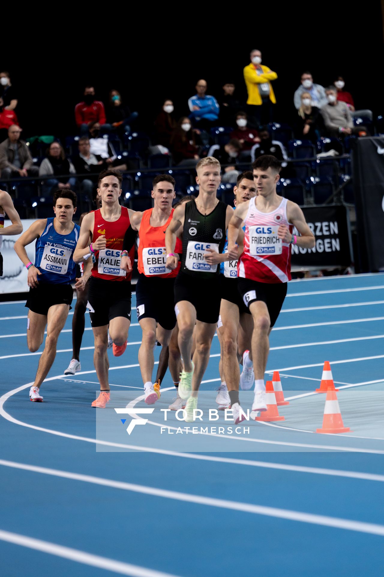 Felix Ebel (Emder Laufgemeinschaft) am 27.02.2022 waehrend der Deutschen Leichtathletik-Hallenmeisterschaften (Tag 2) in der Quarterback Immobilien Arena in Leipzig